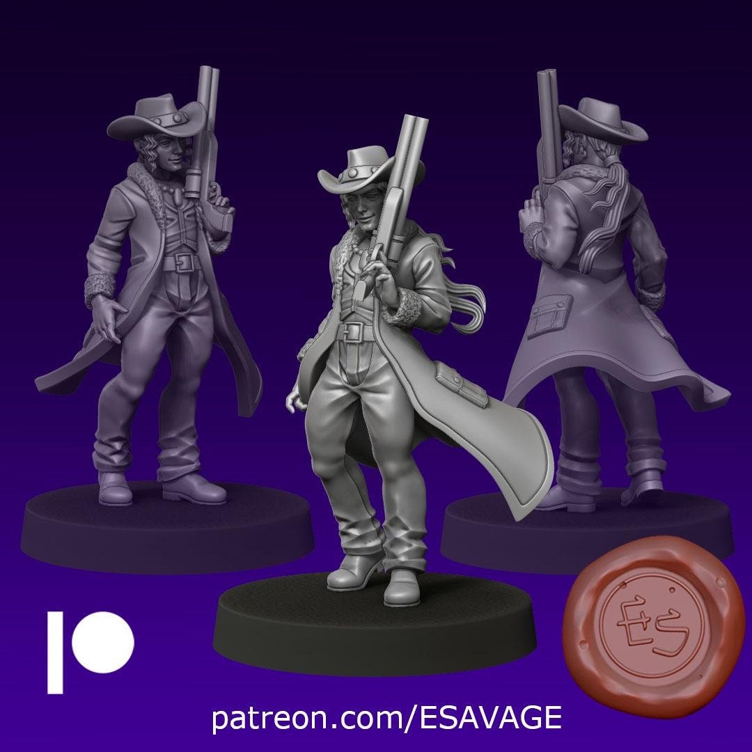 Charming Sharpshooter Miniature - Ethan Savage Studios - 28mm / 32mm / 36mm