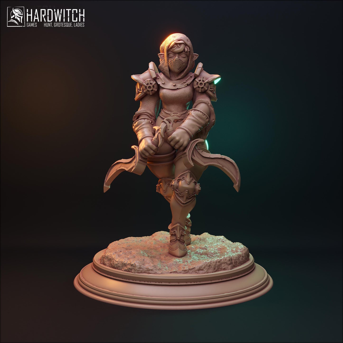 Elven Assassins Miniature (6 Variations) - HardWitch Games - 28mm / 32mm / 36mm