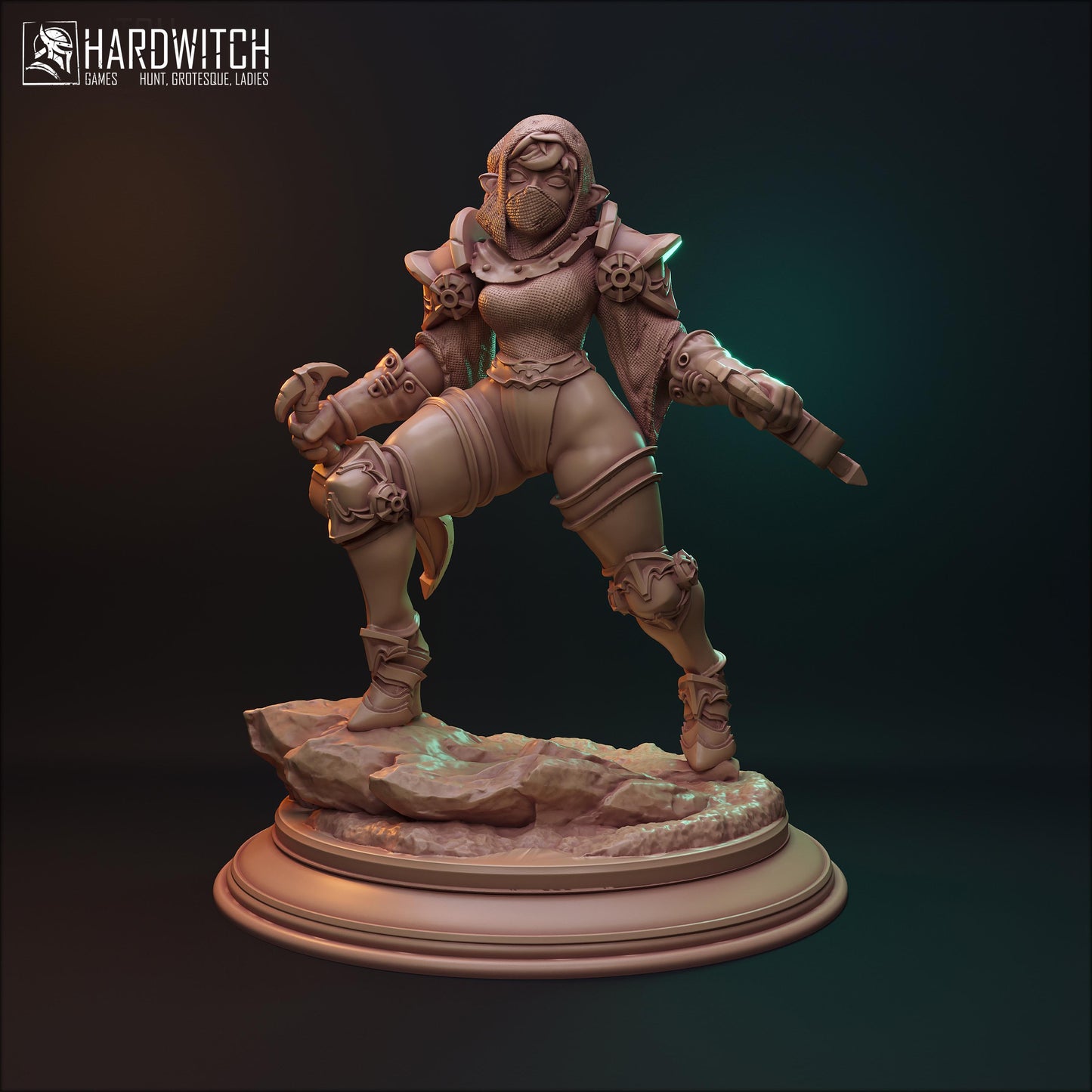 Elven Assassins Miniature (6 Variations) - HardWitch Games - 28mm / 32mm / 36mm