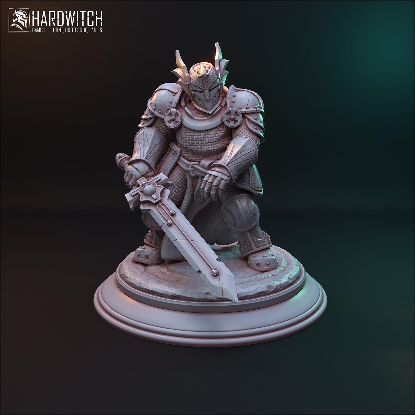 Knights of the Core of Silence Miniature (3 Variations) - HardWitch Games - 28mm / 32mm / 36mm