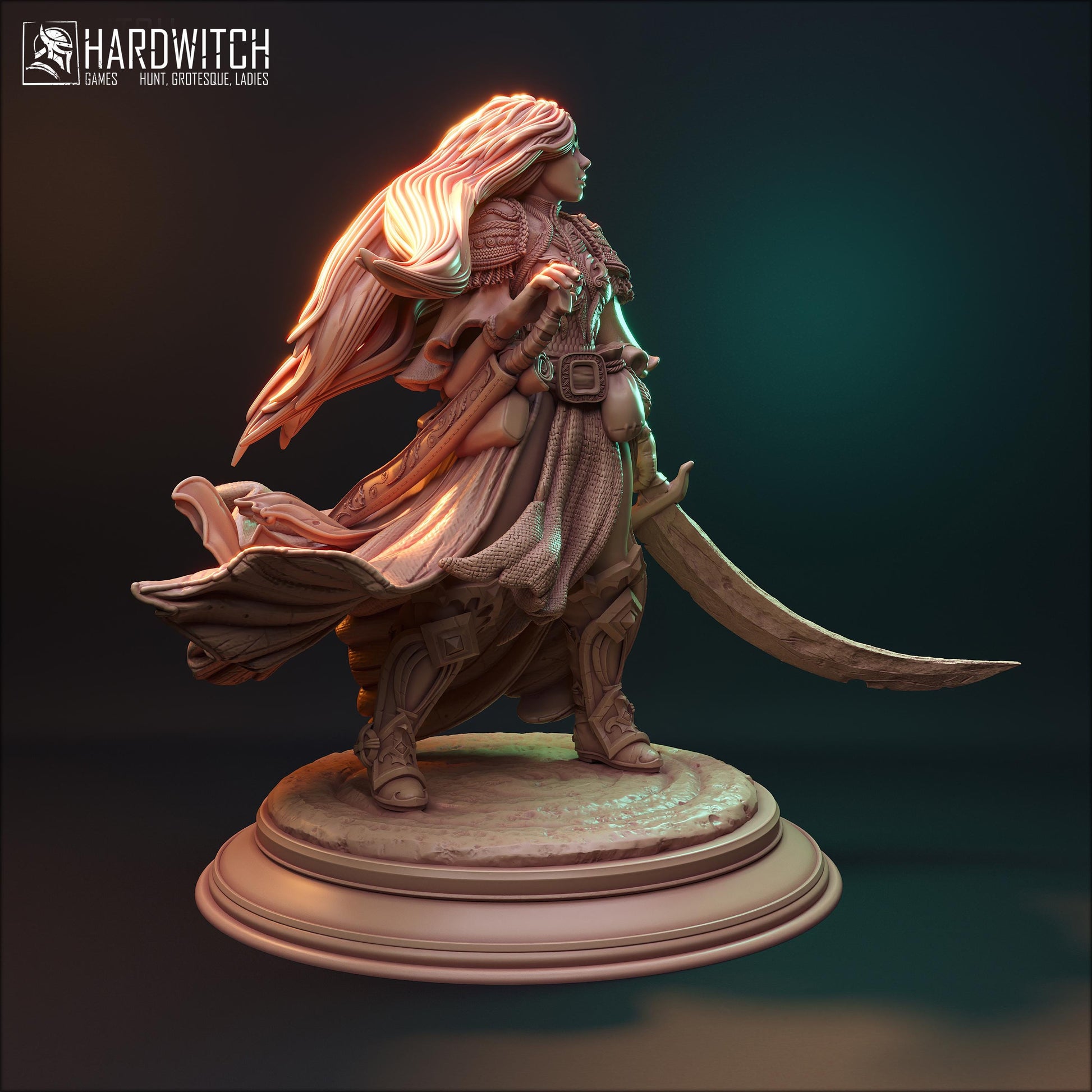 Demetra Stormborn Miniature - HardWitch Games - 28mm / 32mm / 36mm / 75mm