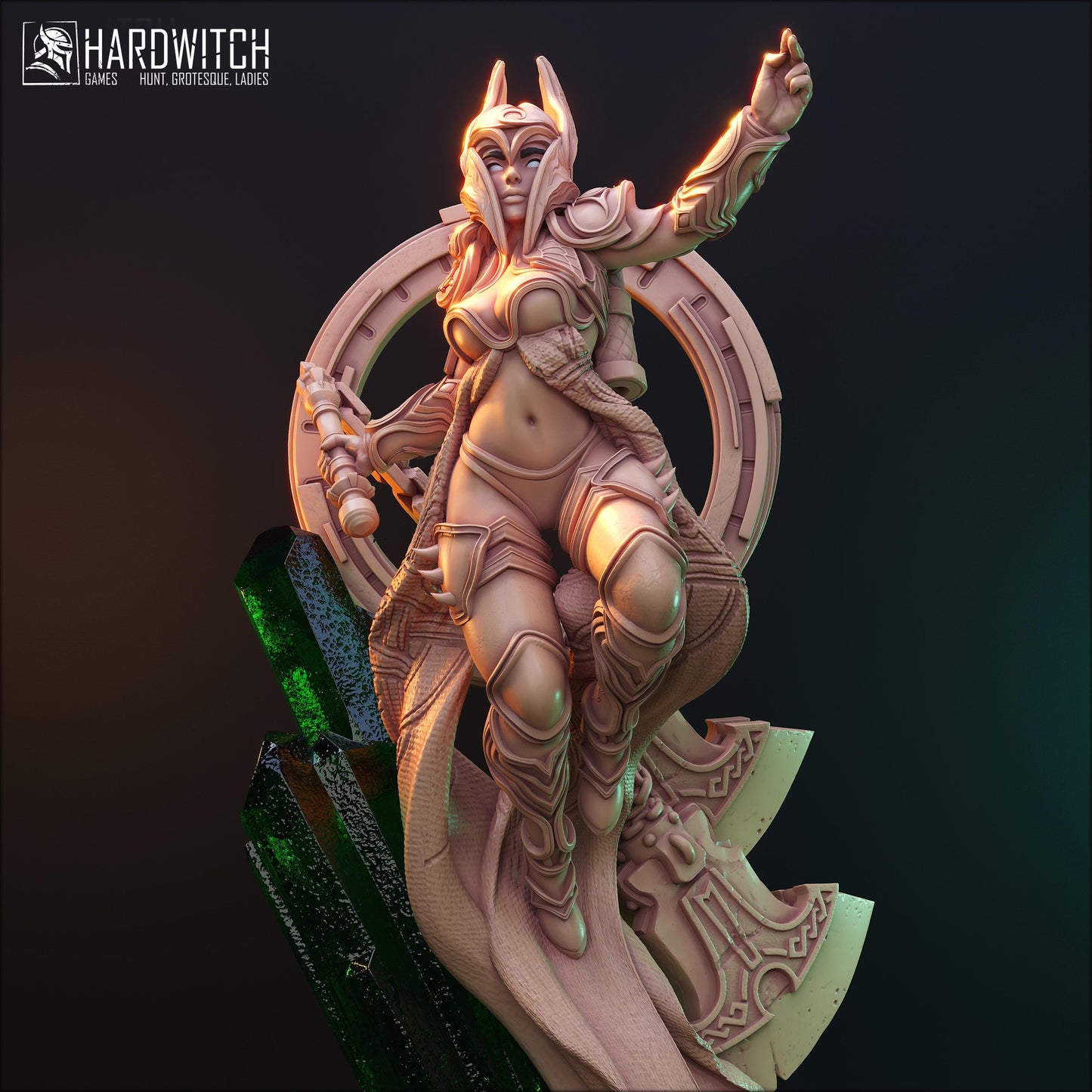 Freya Alexander Miniature (Standard & NSFW Variations) - HardWitch Games - 28mm / 32mm / 36mm / 75mm / 100mm