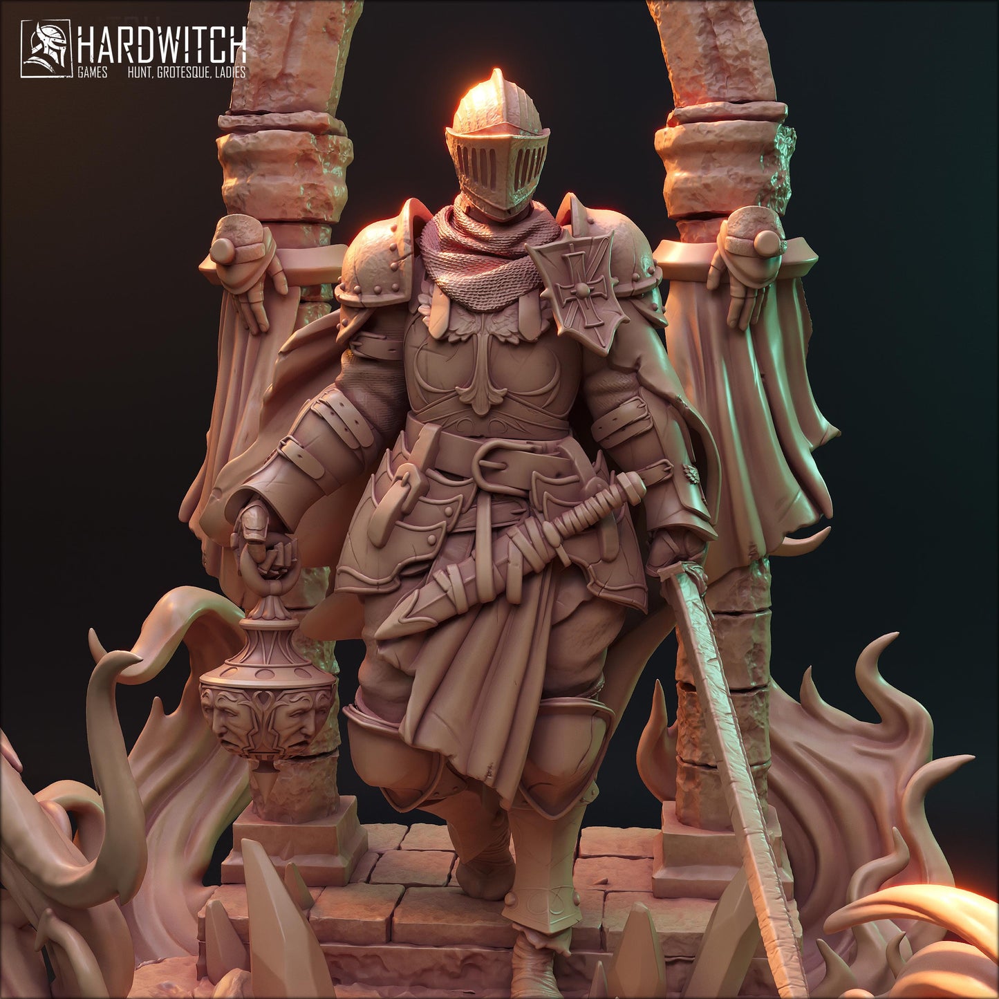 Gallat Morningstar (Standard & Alternate Variations) Miniature - HardWitch Games - 28mm / 32mm / 36mm