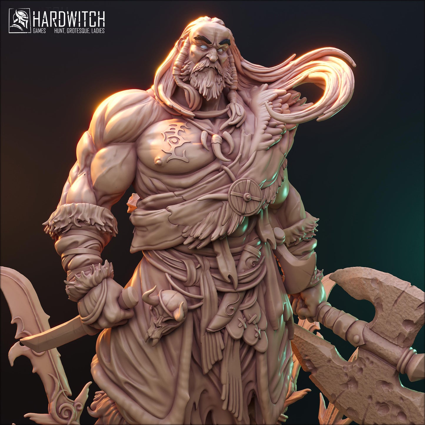 Zappa Stern Miniature - HardWitch Games - 28mm / 32mm / 36mm / 75mm