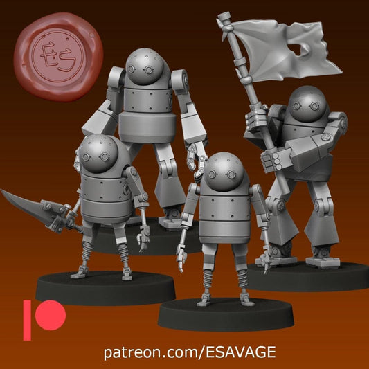 Enhanced Automaton Miniature (5 Variations) - Ethan Savage Studios - 28mm / 32mm / 36mm