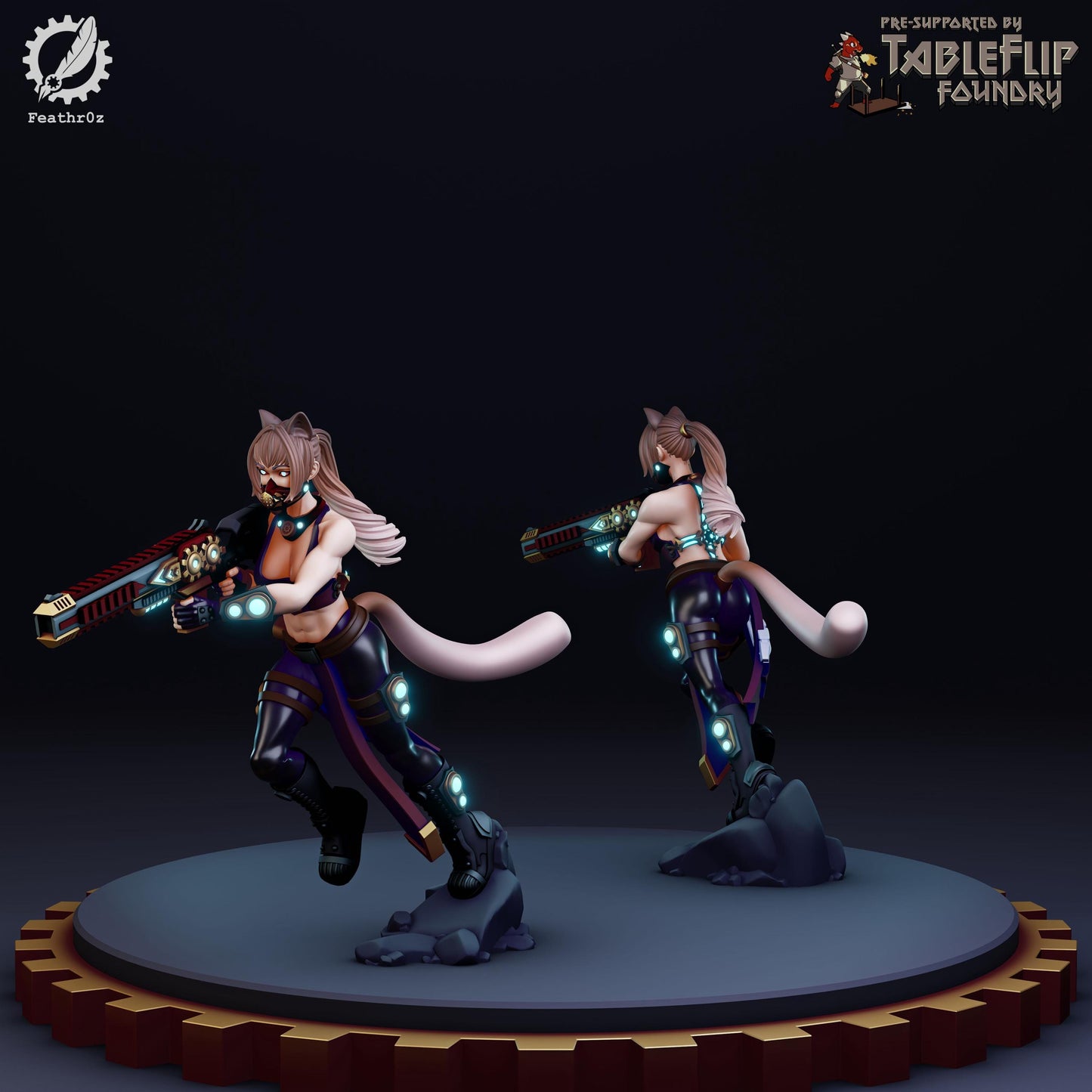 Aurora Vanguard HV Rifle Squad 001 Miniature (4 Variations) - Feathr0z - 32mm