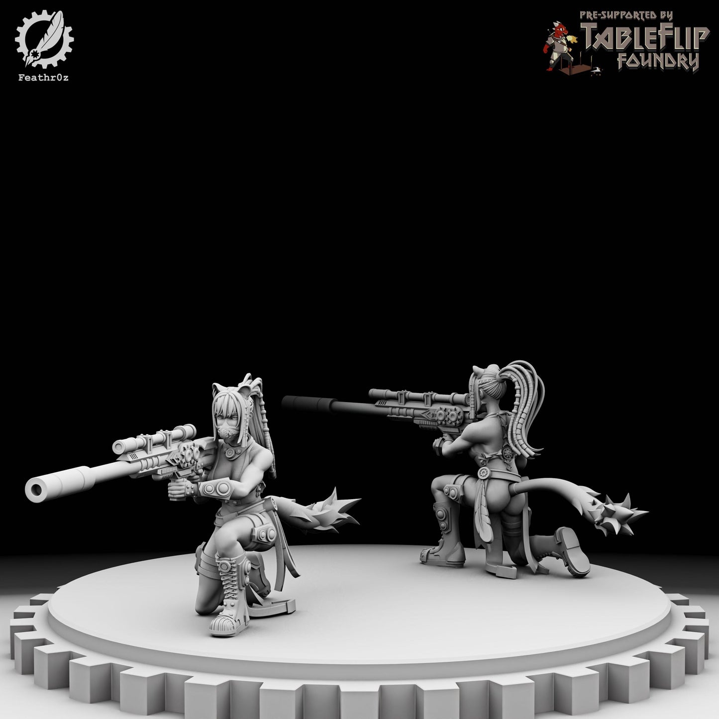 Aurora Vanguard HV Rifle Squad 001 Miniature (4 Variations) - Feathr0z - 32mm