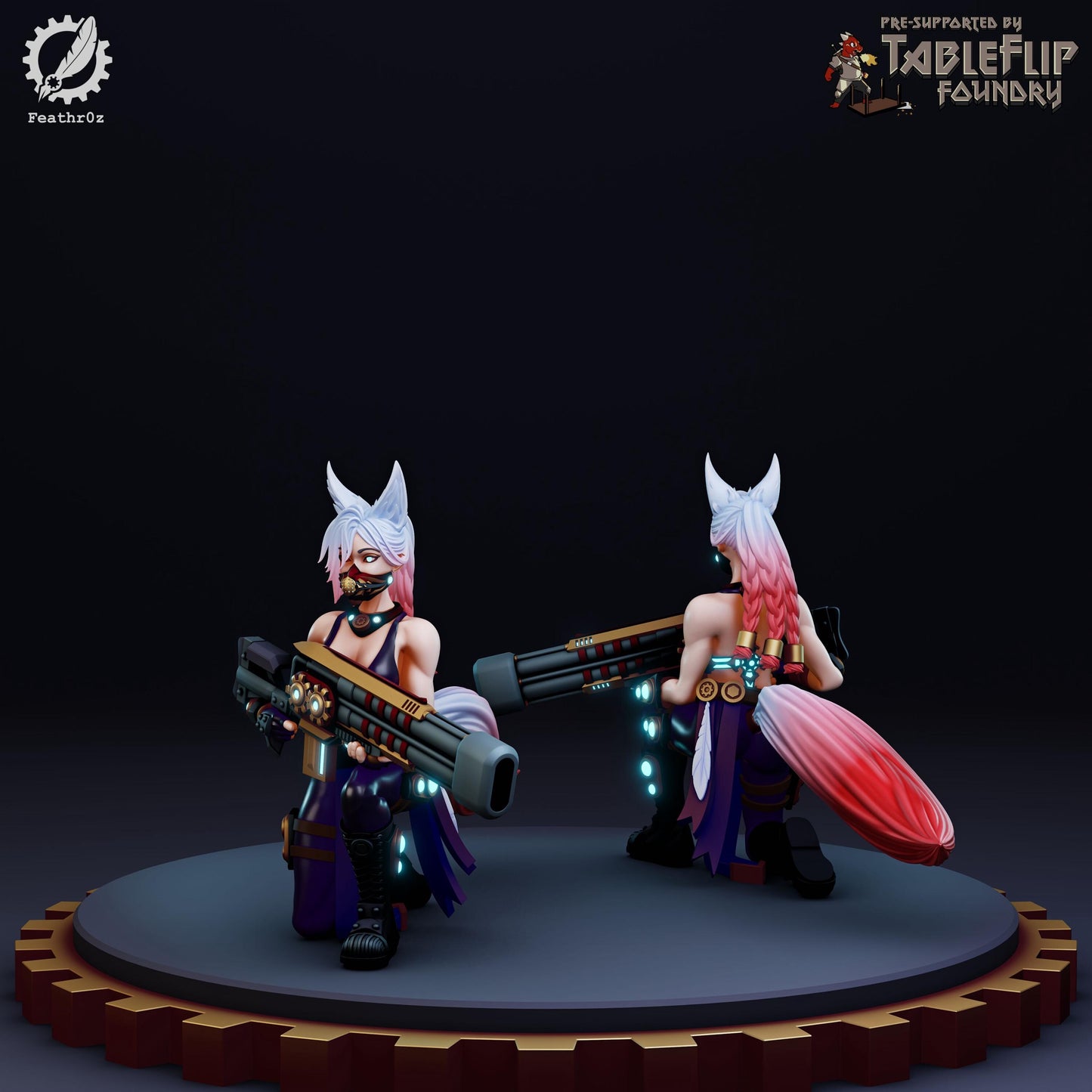 Aurora Vanguard HV Rifle Squad 001 Miniature (4 Variations) - Feathr0z - 32mm
