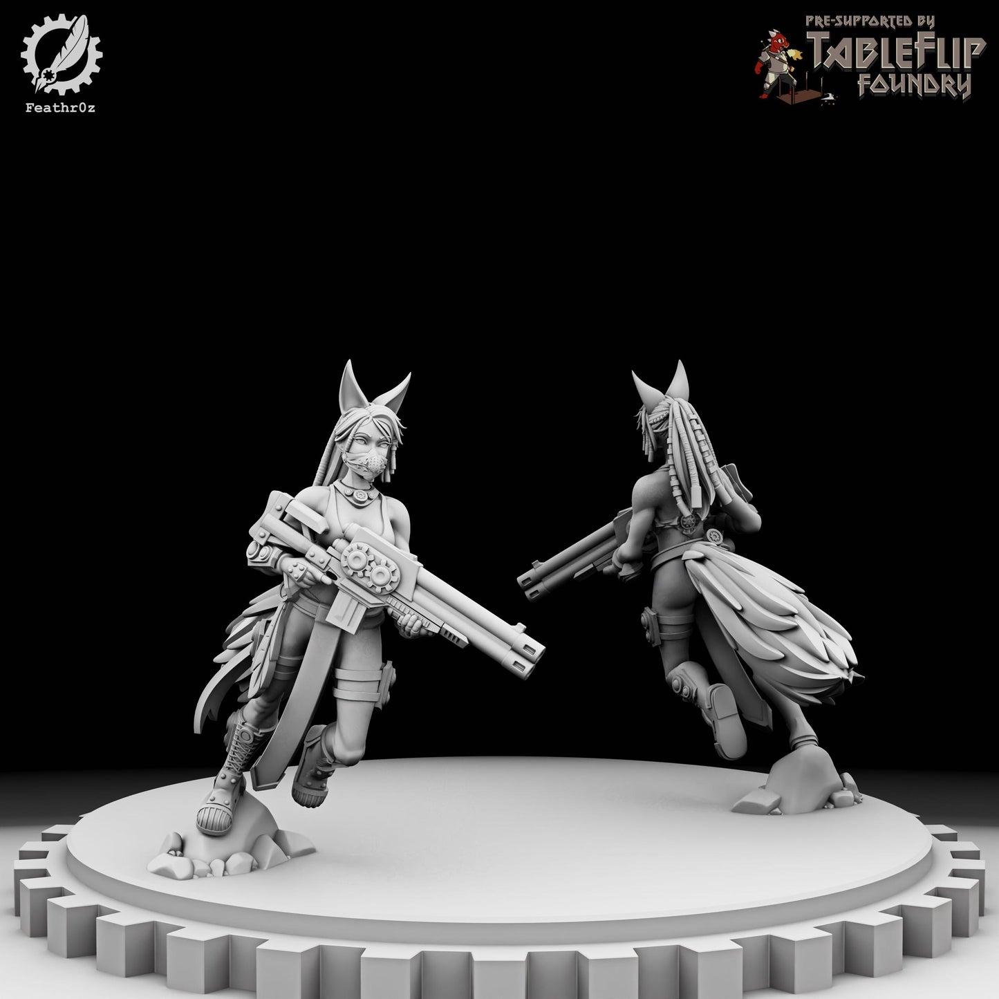 Aurora Vanguard HV Rifle Squad 001 Miniature (4 Variations) - Feathr0z - 32mm