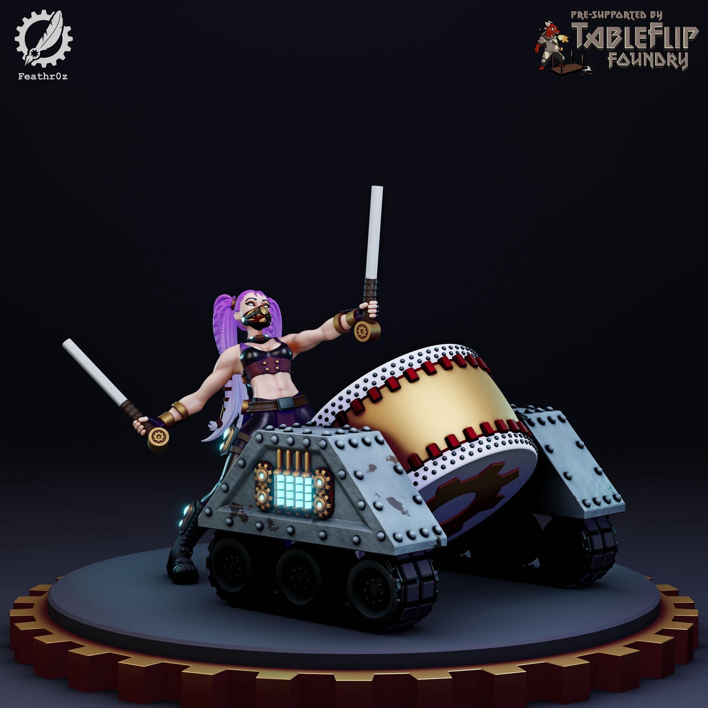 Aurora Vanguard Drummer 001 (Standard & NSFW Variations) - Feathr0z - 32mm