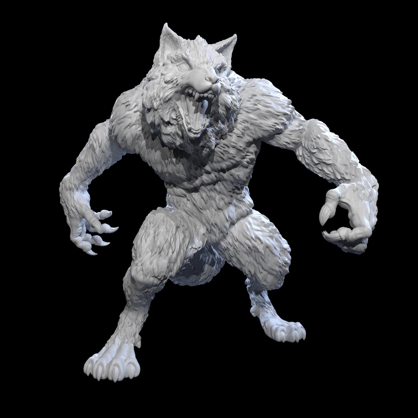 Werewolf Miniature (3 Phase Variations) - Adaevy Creations - 28mm / 32mm / 36mm