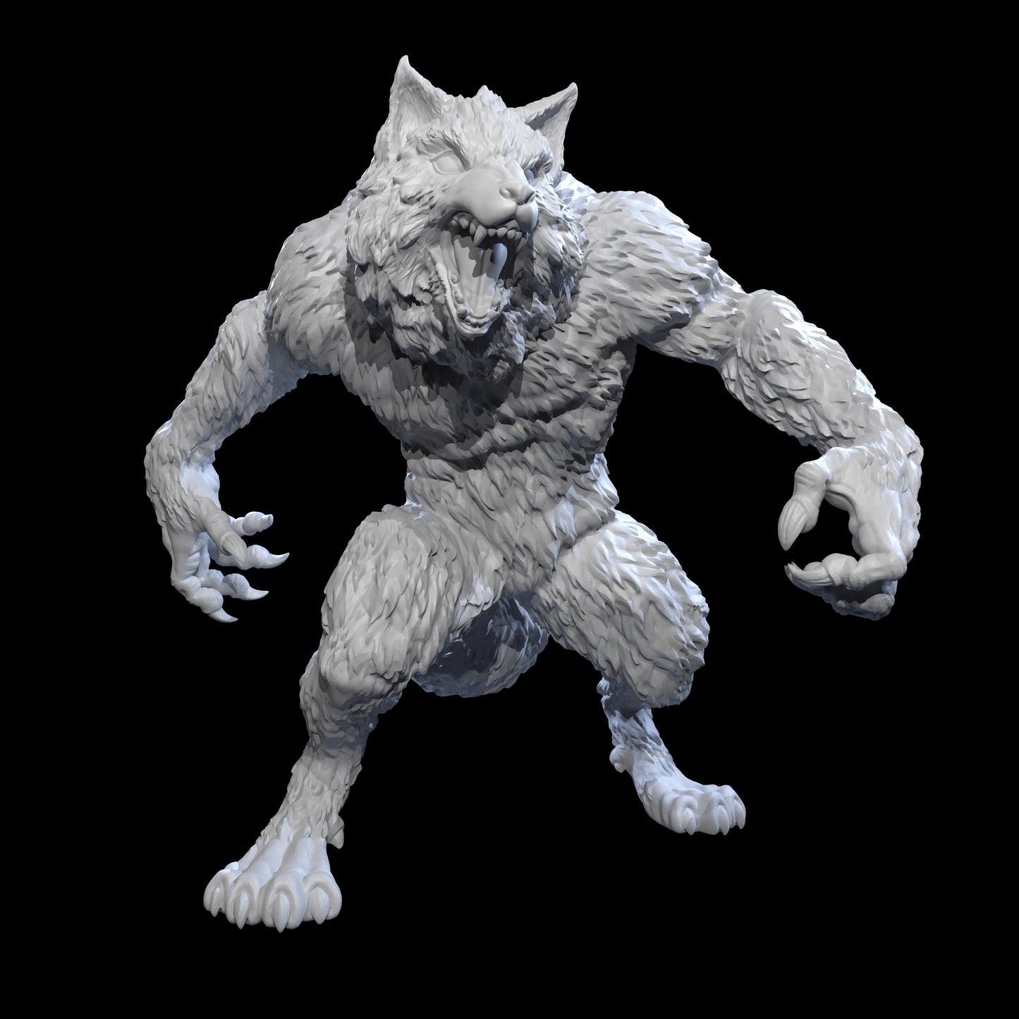 Werewolf Miniature (3 Phase Variations) - Adaevy Creations - 28mm / 32mm / 36mm