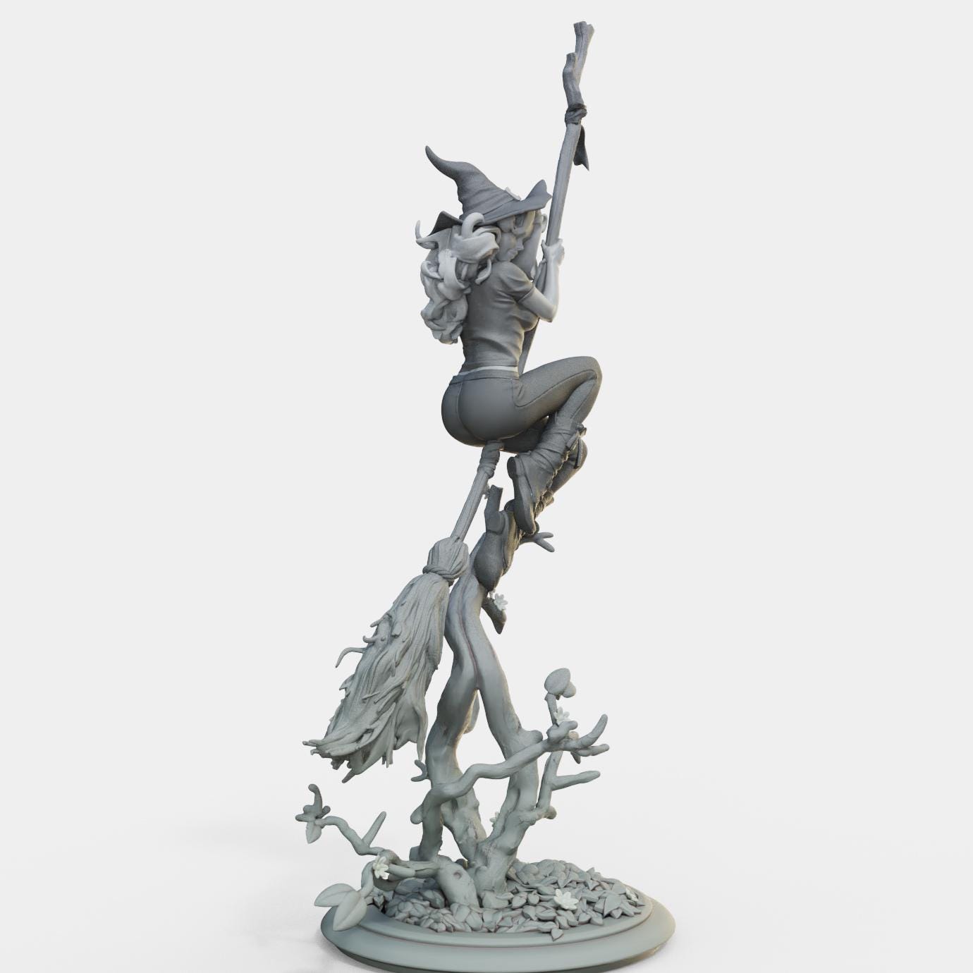 Bloodbound Witch Sarina Miniature (Standard, Hatless, & NSFW Variations) - Female Miniatures - 28mm / 32mm / 36mm / 75mm