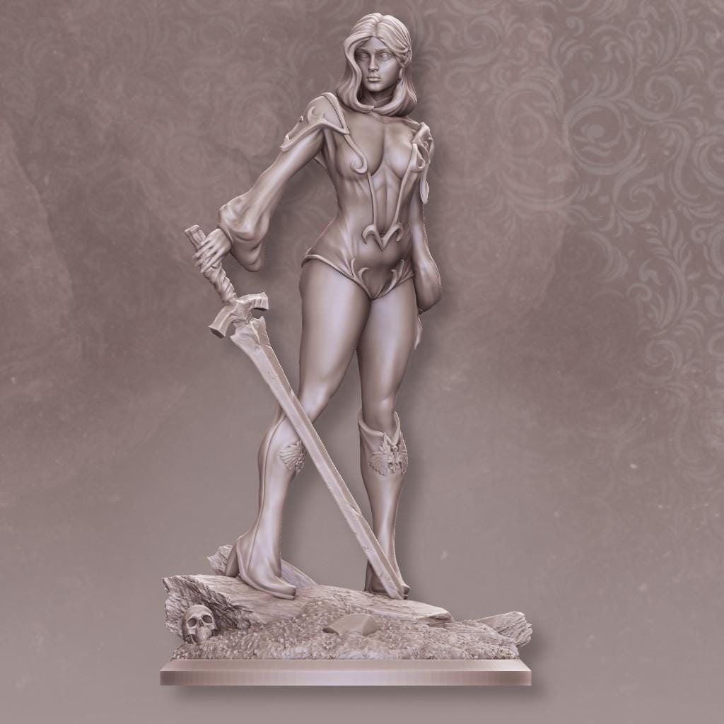 The Sword Dame - Nomad Sculpts - 28mm / 32mm / 36mm / 75mm