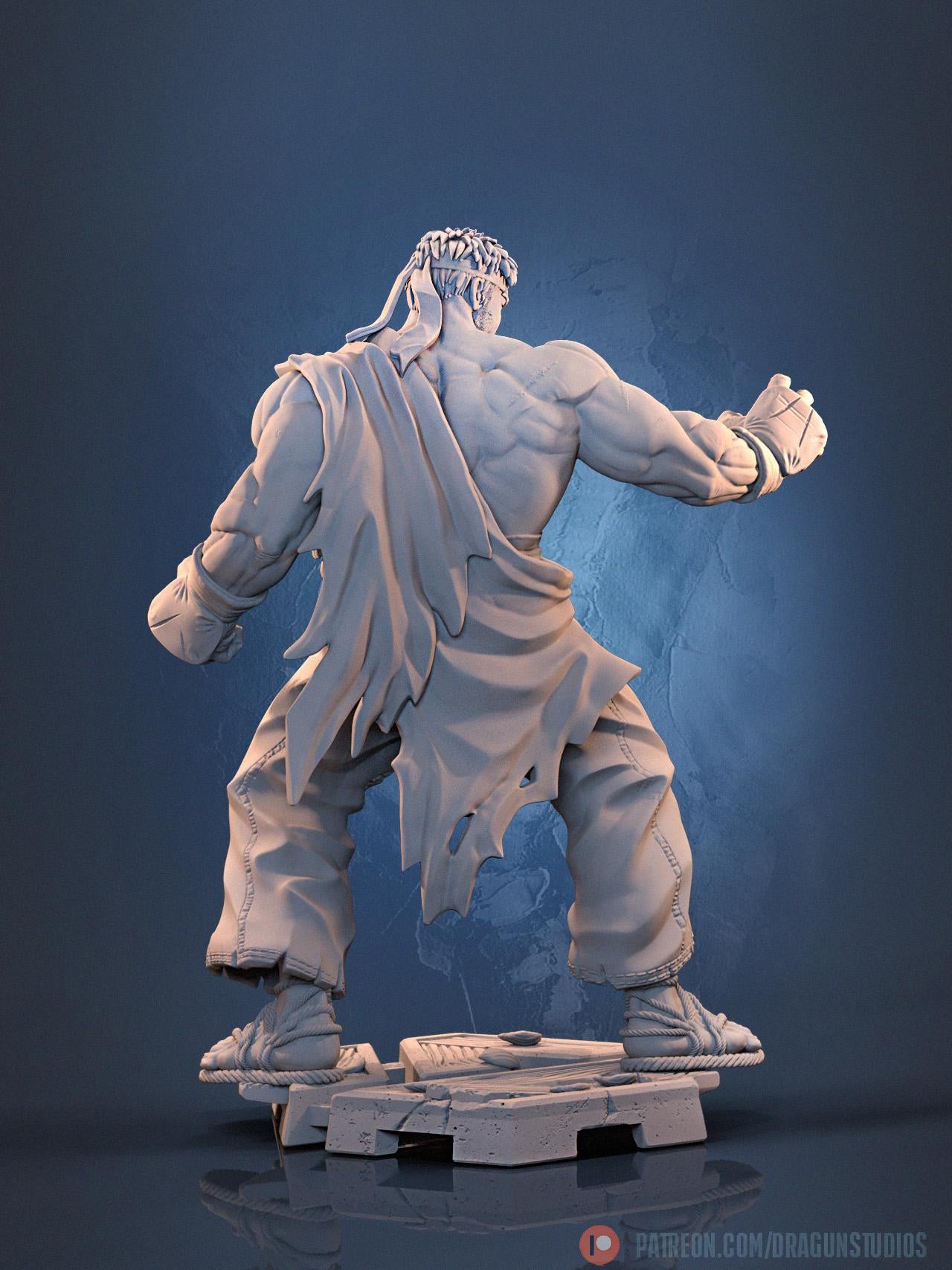 Downright Fierce Fighter Miniature - DraGun Studios - 28mm / 32mm / 36mm / 75mm / 100mm