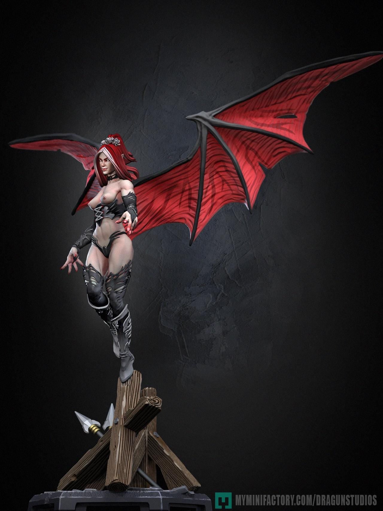 Succubus Miniature - DraGun Studios - 80mm / 155mm