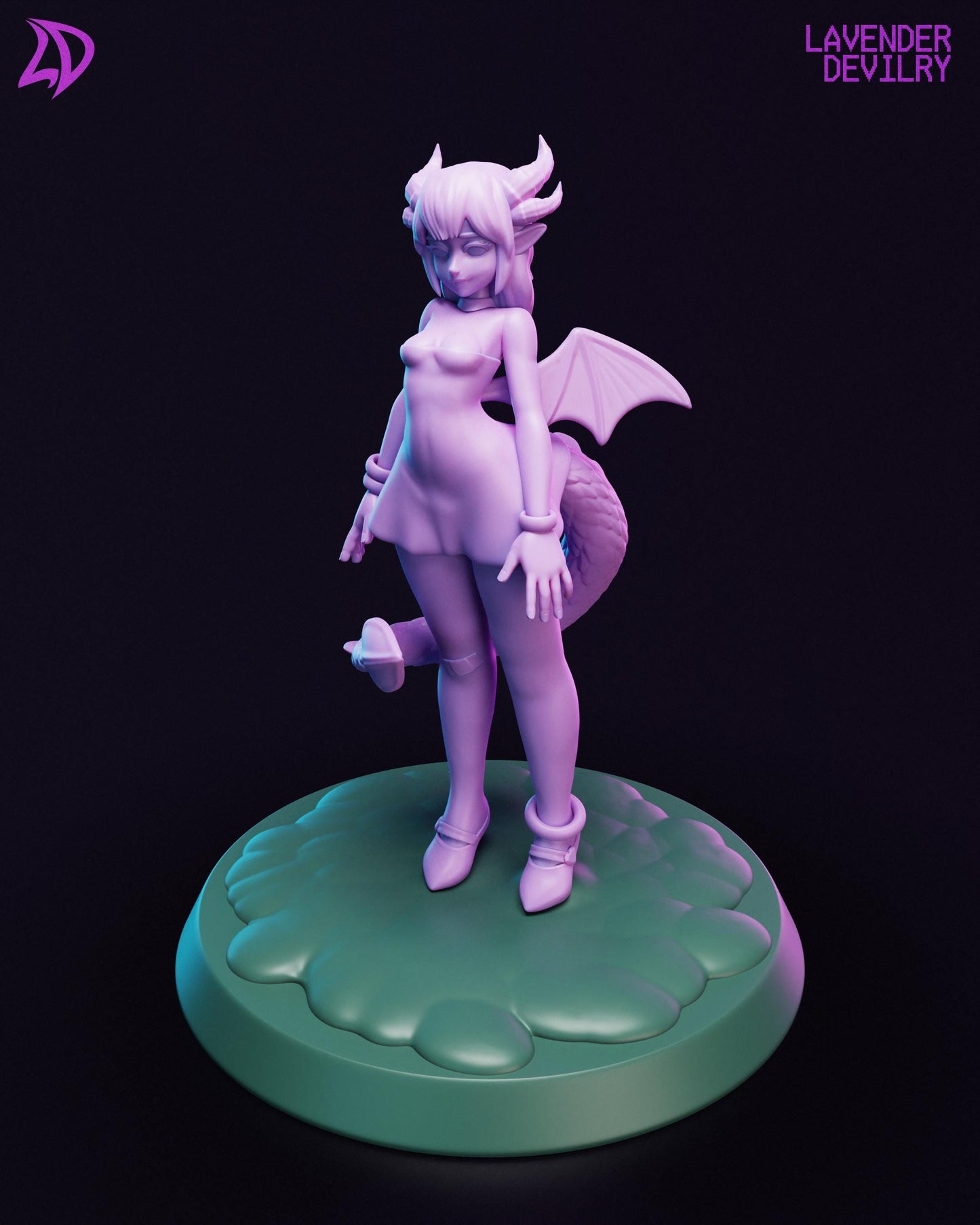 Amara, Dragon of Mercy Miniature - Lavender Devilry - 28mm / 32mm / 36mm / 75mm