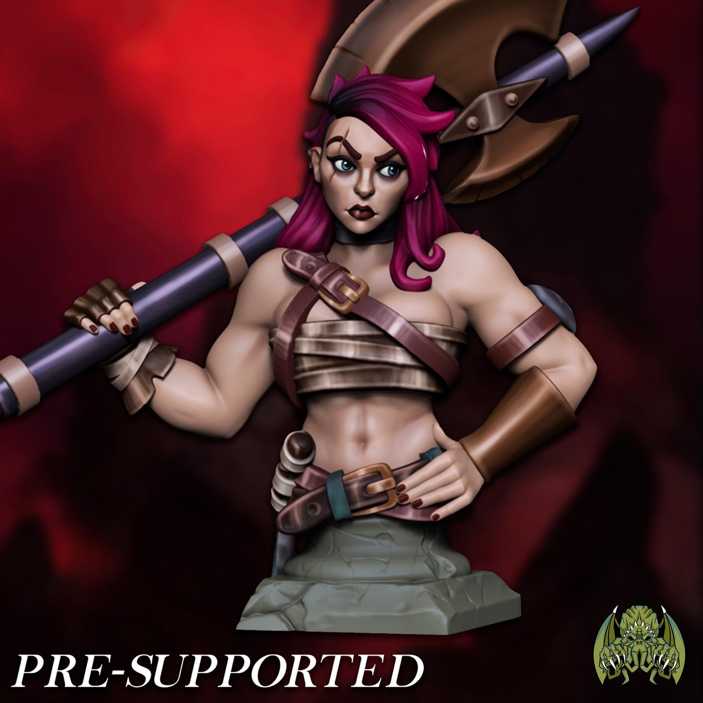 Moxi the Barbarian Miniature - Miniatures of Madness - 28mm / 32mm / 36mm / Bust / Diorama