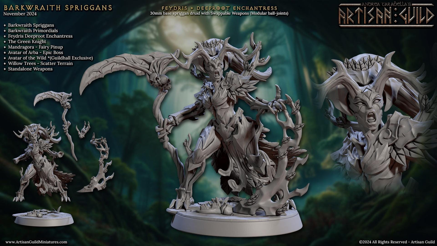 Feydris, Deeproot Enchantress Miniature - Artisan Guild - 28mm / 32mm / 36mm