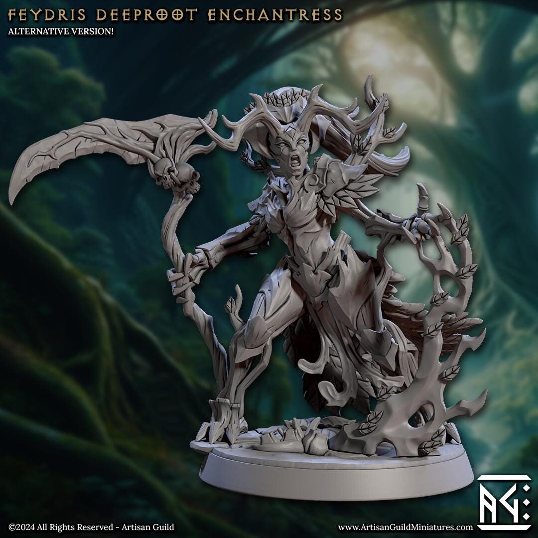 Feydris, Deeproot Enchantress Miniature - Artisan Guild - 28mm / 32mm / 36mm