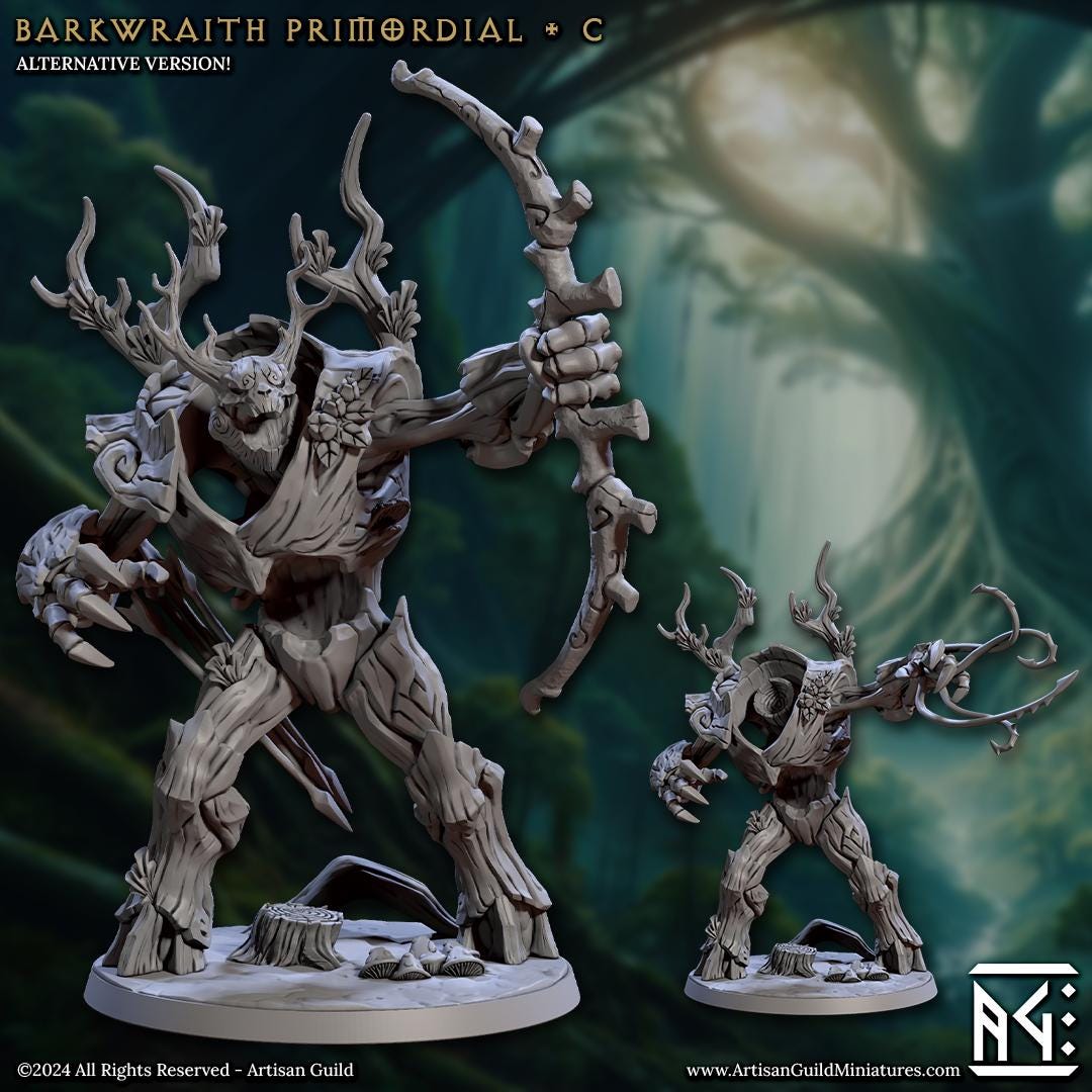 Barkwraith Primordial Miniature (4 Variations) - Artisan Guild - 28mm / 32mm / 36mm