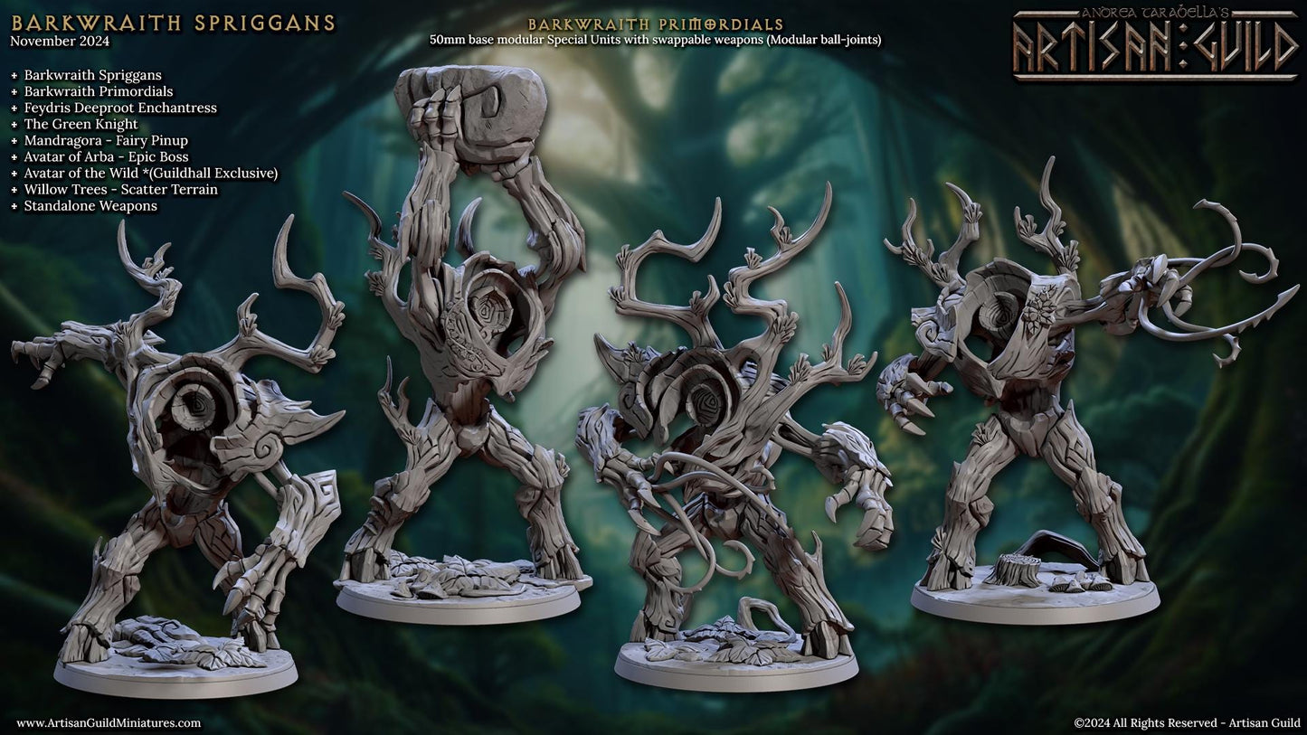 Barkwraith Primordial Miniature (4 Variations) - Artisan Guild - 28mm / 32mm / 36mm