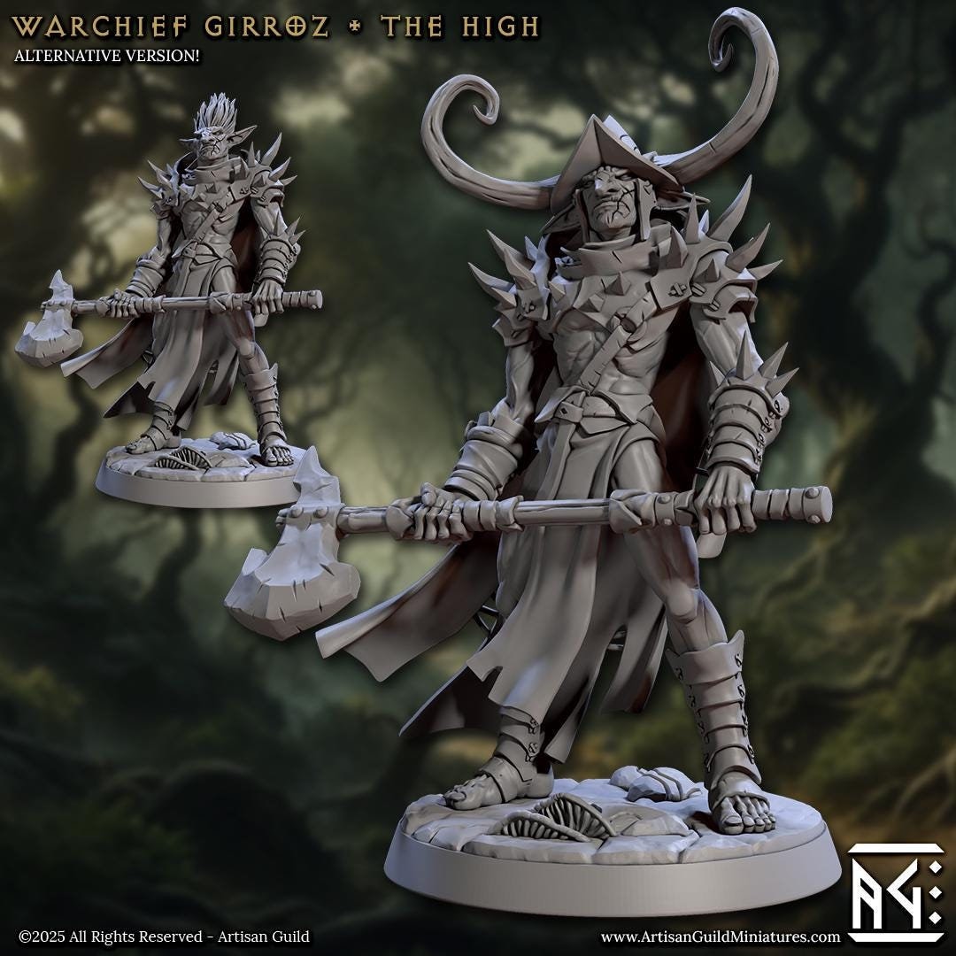 Hobgoblin Warchief Girroz the High Miniature - Artisan Guild - 28mm / 32mm / 36mm