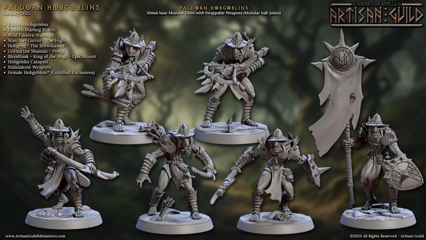 Faldorn Hobgoblin Miniature (6 Variations) - Artisan Guild - 28mm / 32mm / 36mm