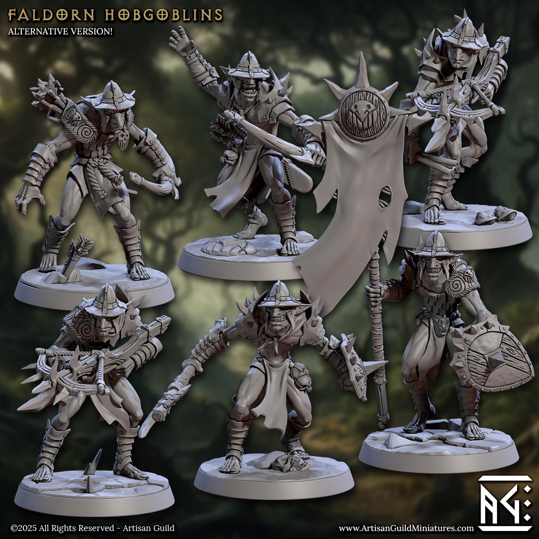 Faldorn Hobgoblin Miniature (6 Variations) - Artisan Guild - 28mm / 32mm / 36mm