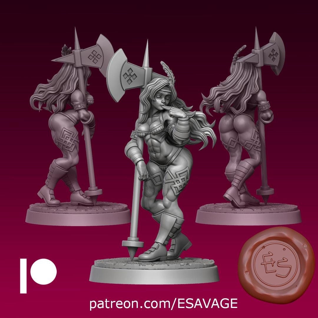 Amazon Miniature - Ethan Savage Studios - 28mm / 32mm / 36mm