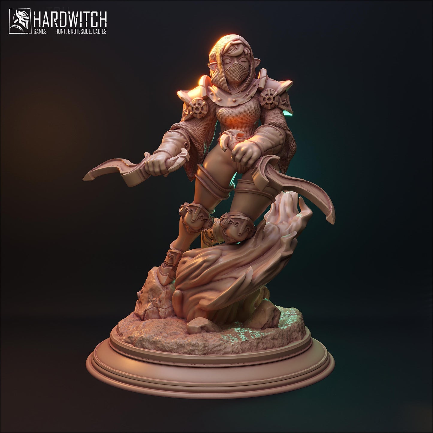 Elven Assassins Miniature (6 Variations) - HardWitch Games - 28mm / 32mm / 36mm