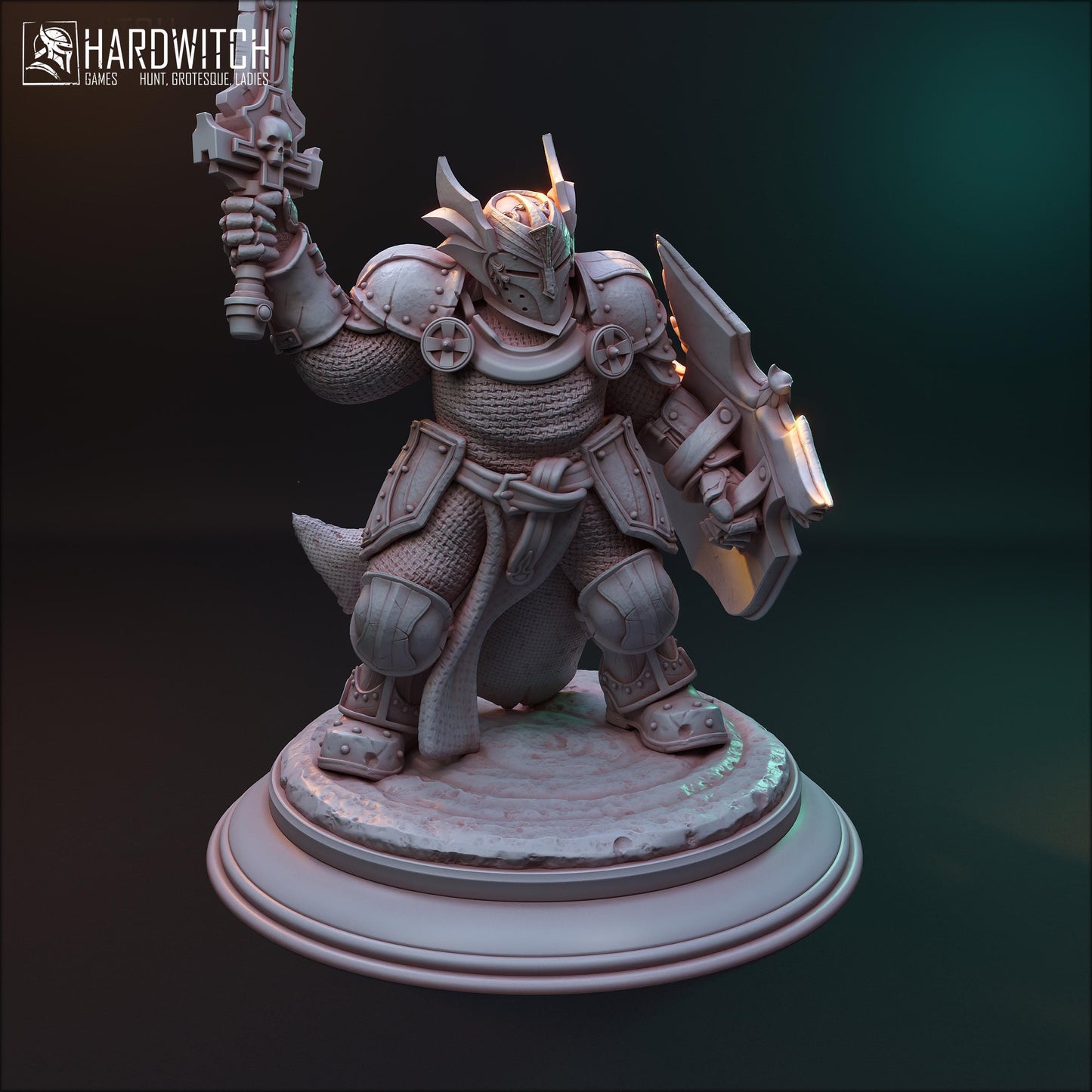 Knights of the Core of Silence Miniature (3 Variations) - HardWitch Games - 28mm / 32mm / 36mm