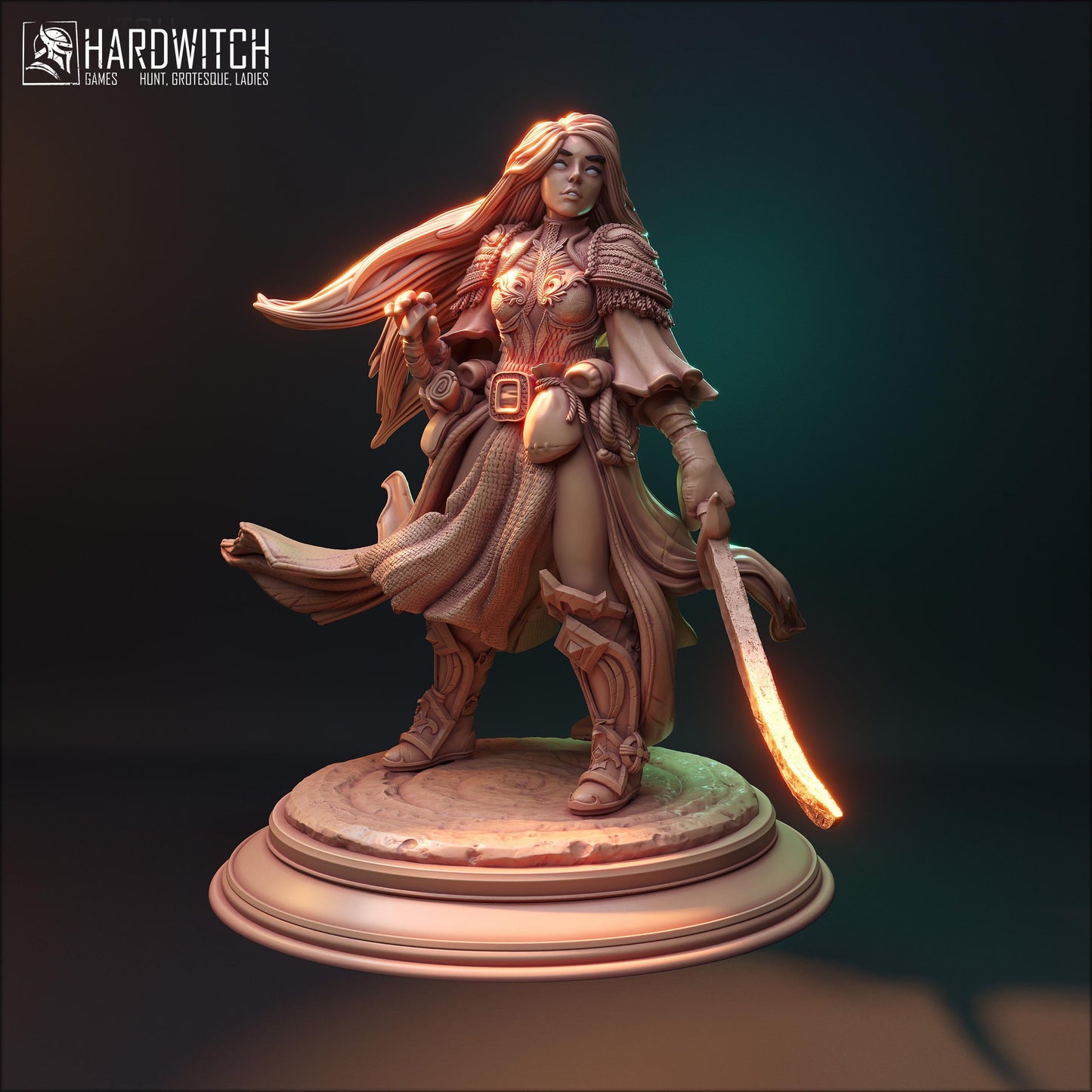 Demetra Stormborn Miniature - HardWitch Games - 28mm / 32mm / 36mm / 75mm