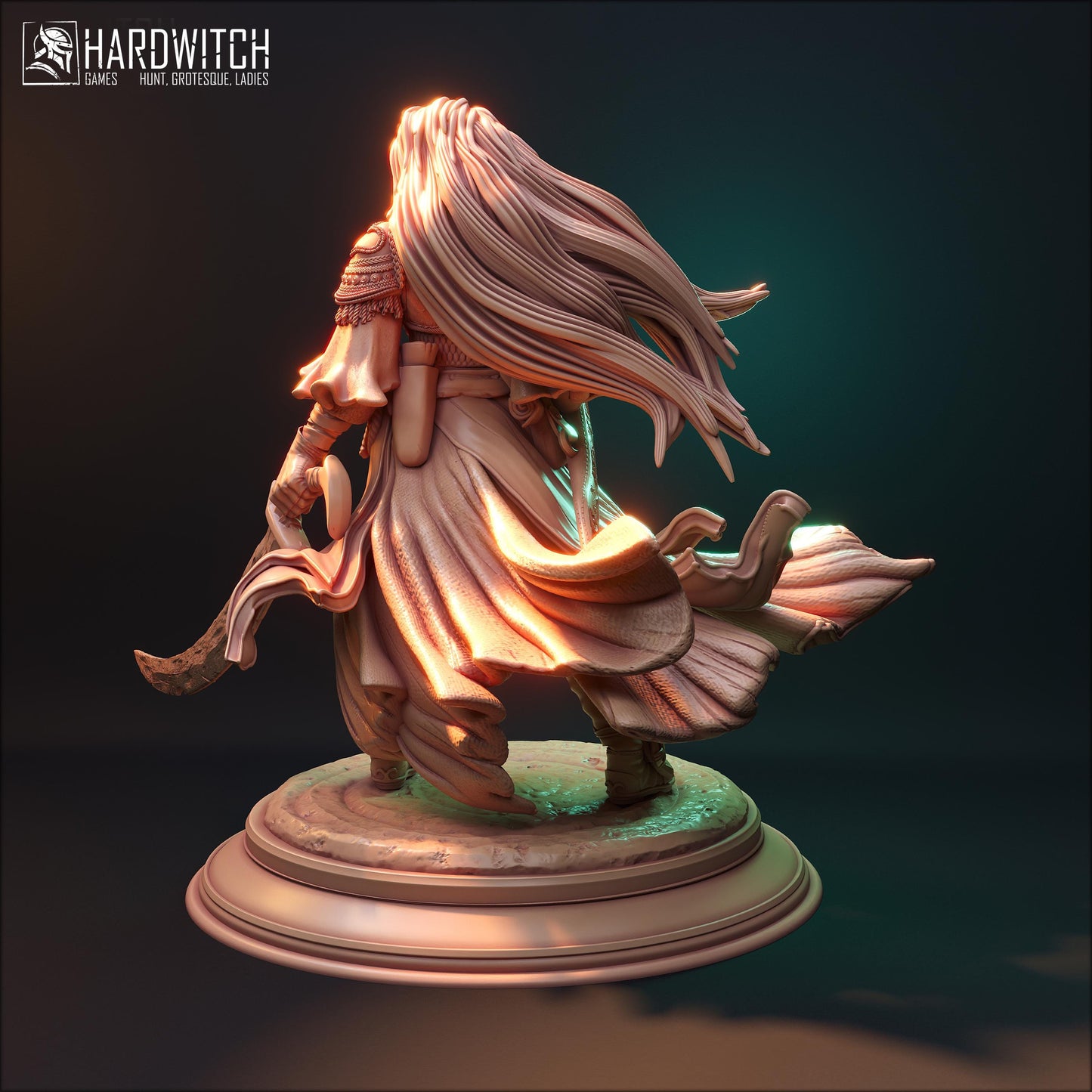Demetra Stormborn Miniature - HardWitch Games - 28mm / 32mm / 36mm / 75mm