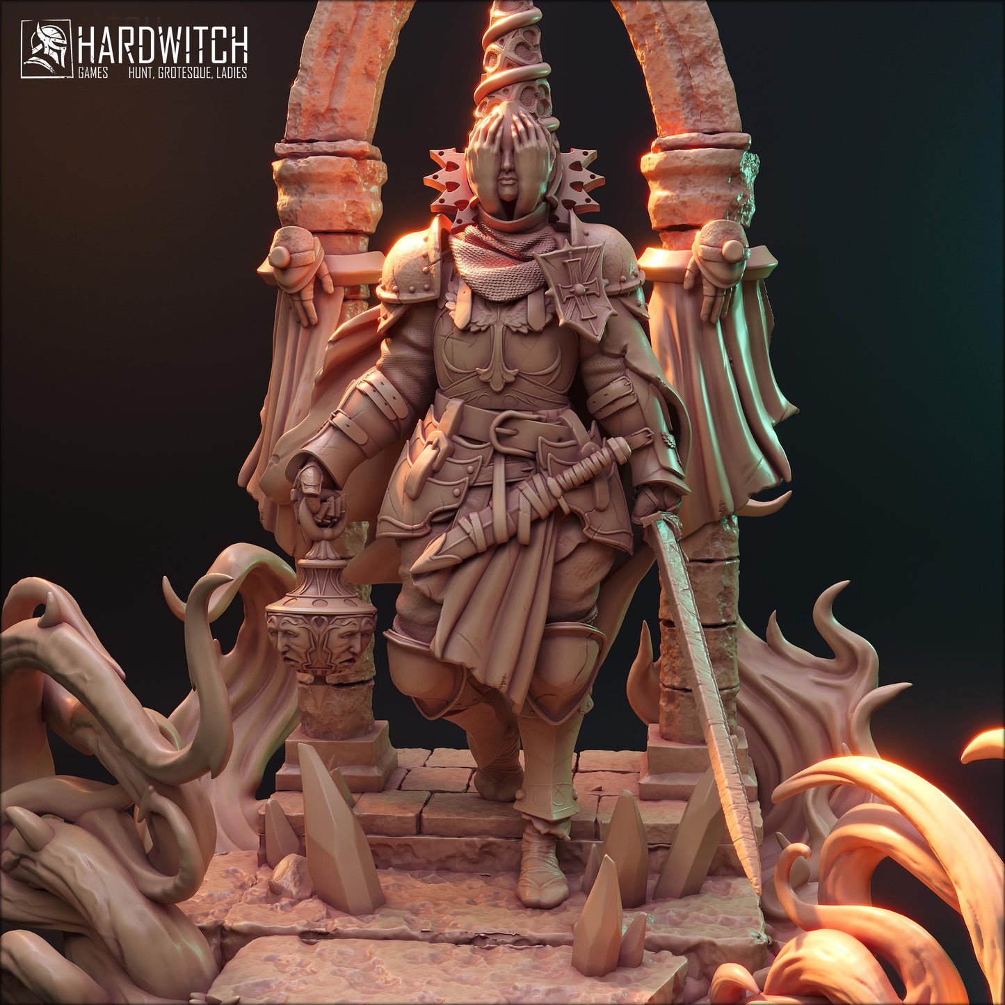 Gallat Morningstar (Standard & Alternate Variations) Miniature - HardWitch Games - 28mm / 32mm / 36mm