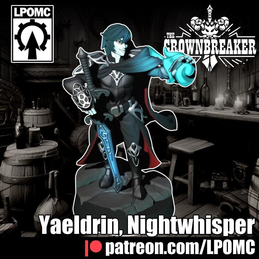 Yaeldrin, Nightwhisper Miniature - LPOMC - 28mm / 32mm / 36mm