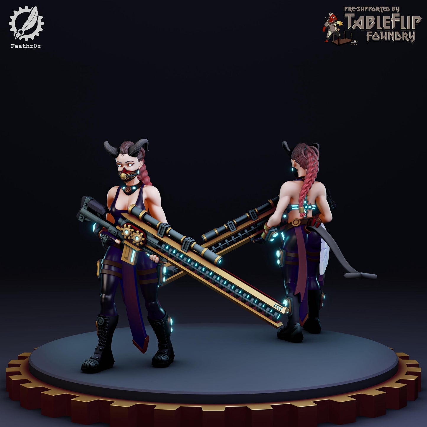 Aurora Vanguard HV Rifle Squad 001 Miniature (4 Variations) - Feathr0z - 32mm