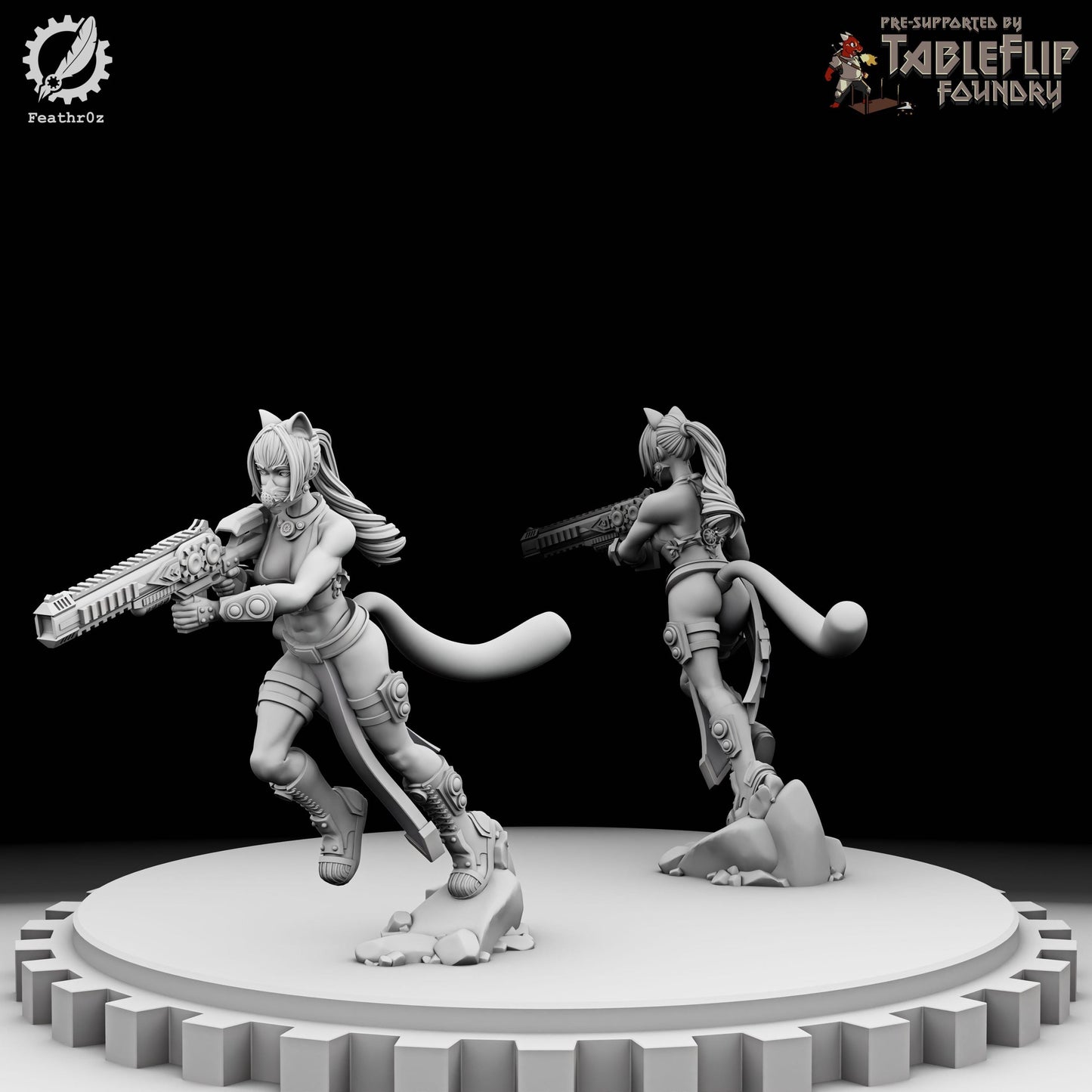 Aurora Vanguard HV Rifle Squad 001 Miniature (4 Variations) - Feathr0z - 32mm