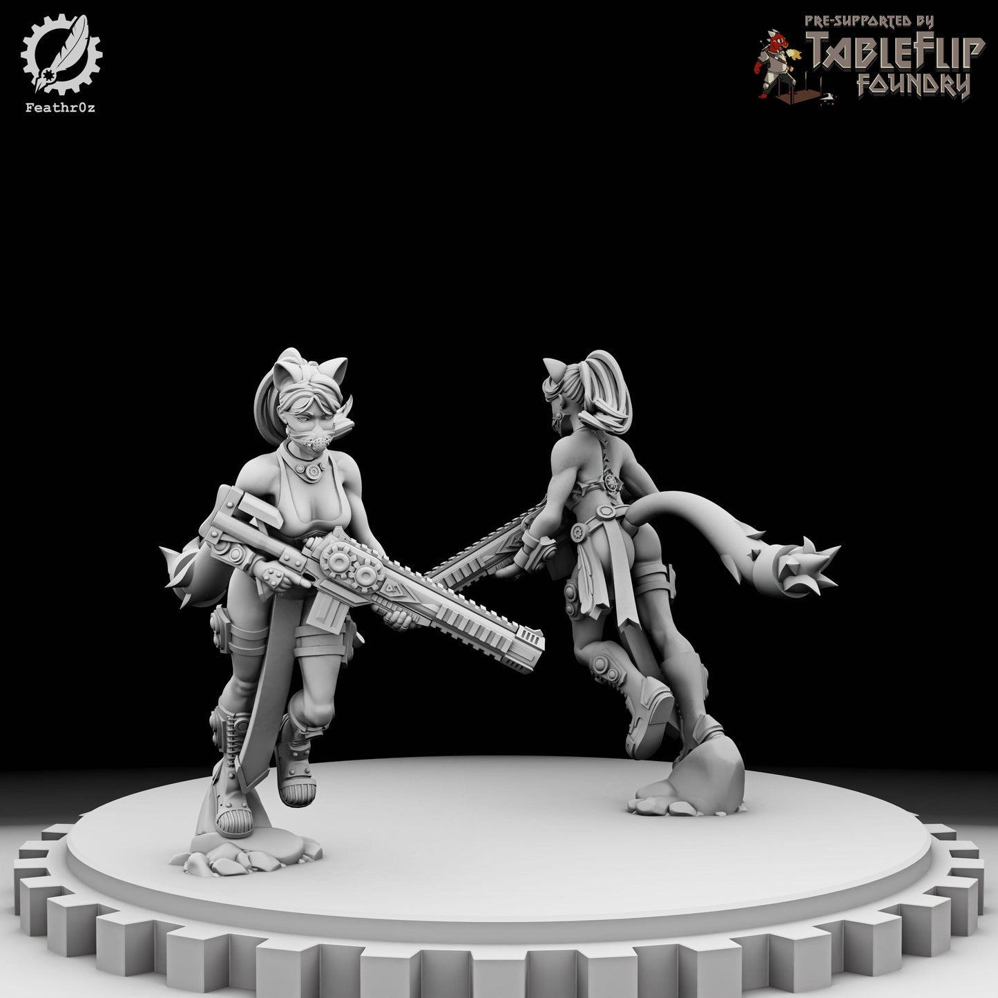 Aurora Vanguard HV Rifle Squad 001 Miniature (4 Variations) - Feathr0z - 32mm