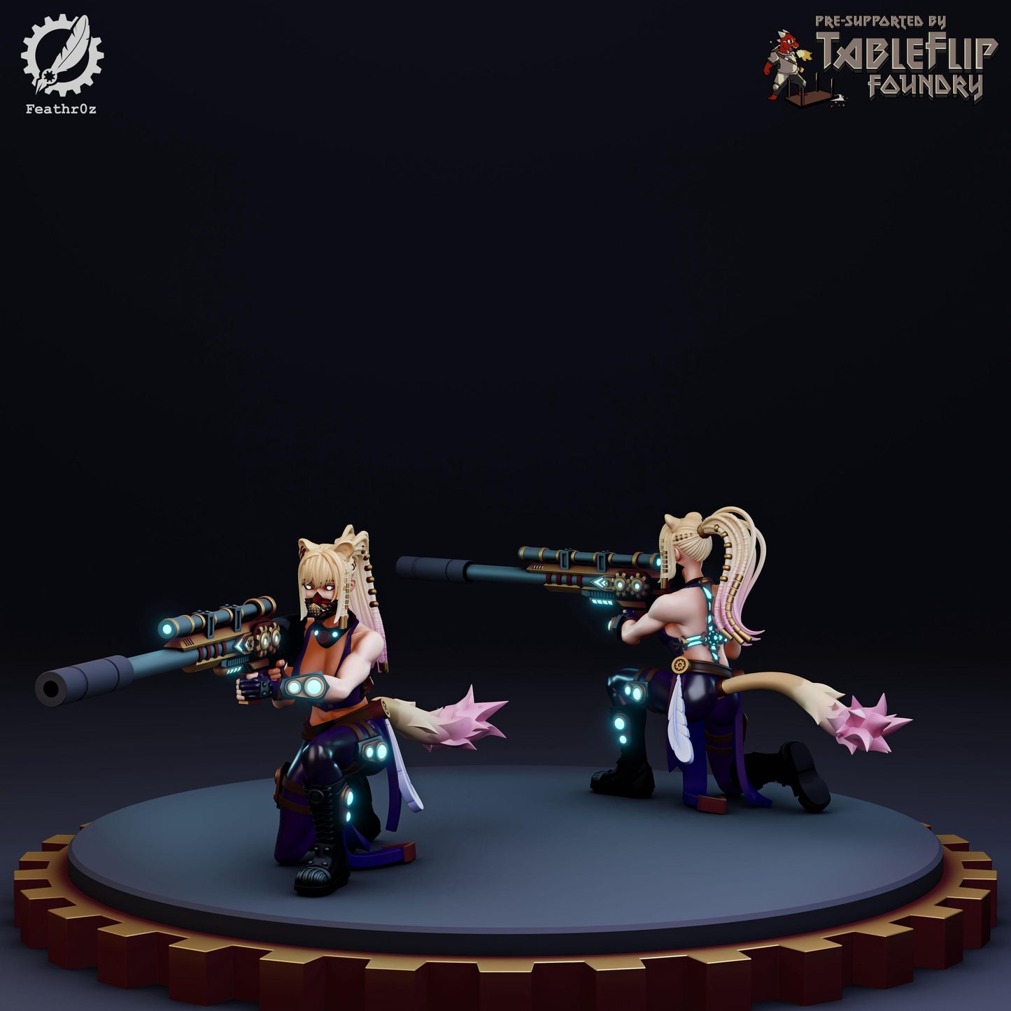 Aurora Vanguard HV Rifle Squad 001 Miniature (4 Variations) - Feathr0z - 32mm