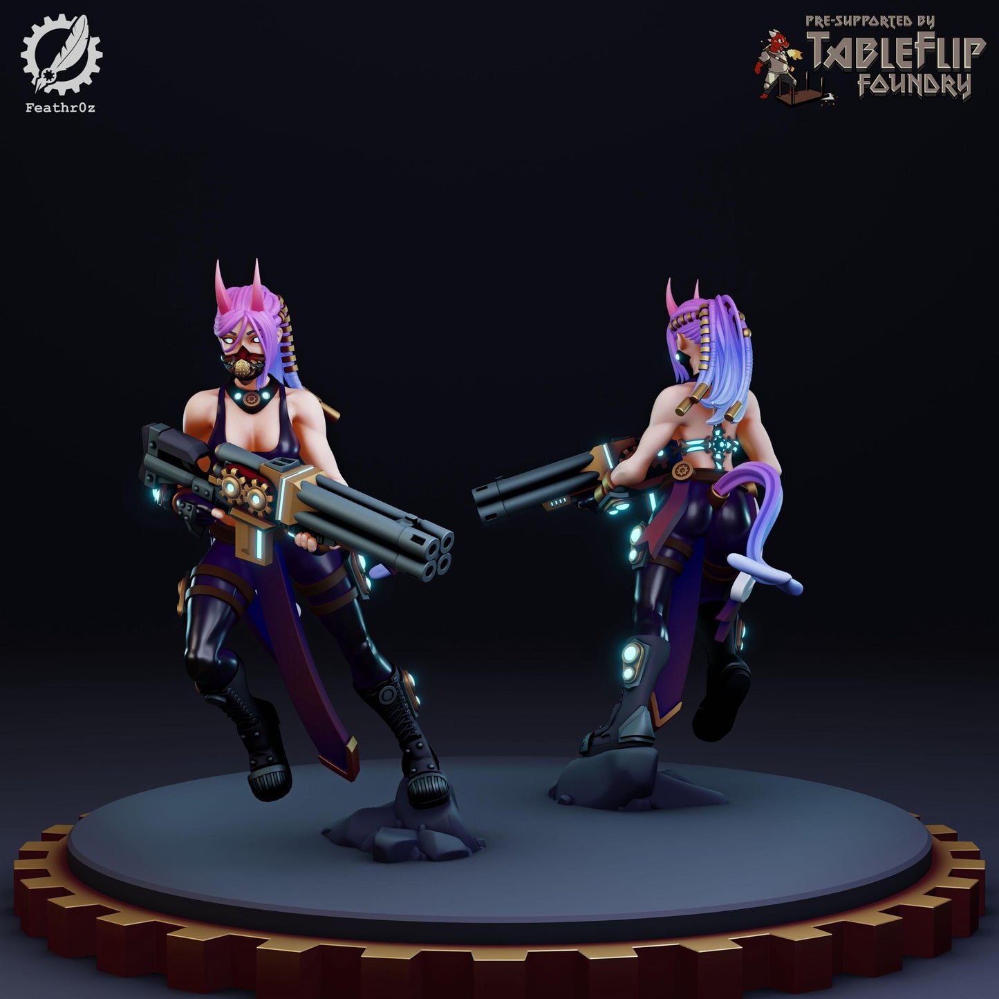 Aurora Vanguard HV Rifle Squad 001 Miniature (4 Variations) - Feathr0z - 32mm