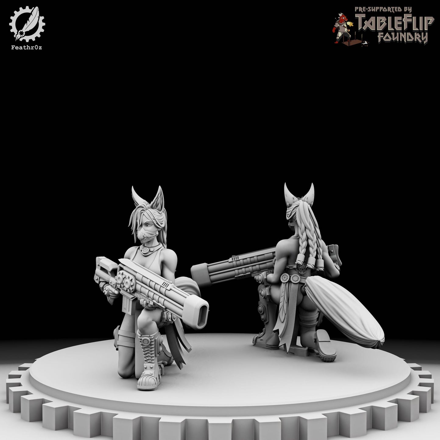 Aurora Vanguard HV Rifle Squad 001 Miniature (4 Variations) - Feathr0z - 32mm