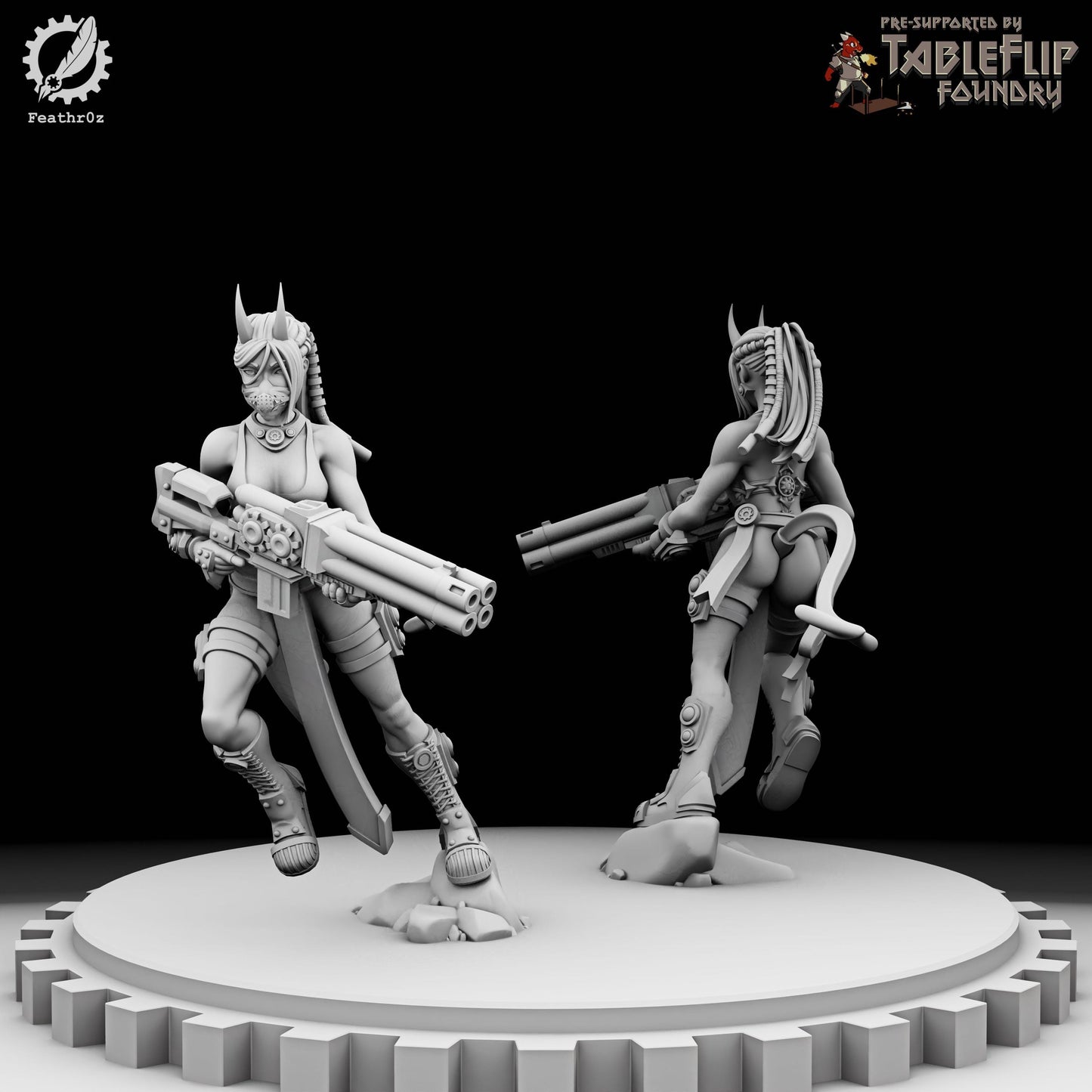 Aurora Vanguard HV Rifle Squad 001 Miniature (4 Variations) - Feathr0z - 32mm