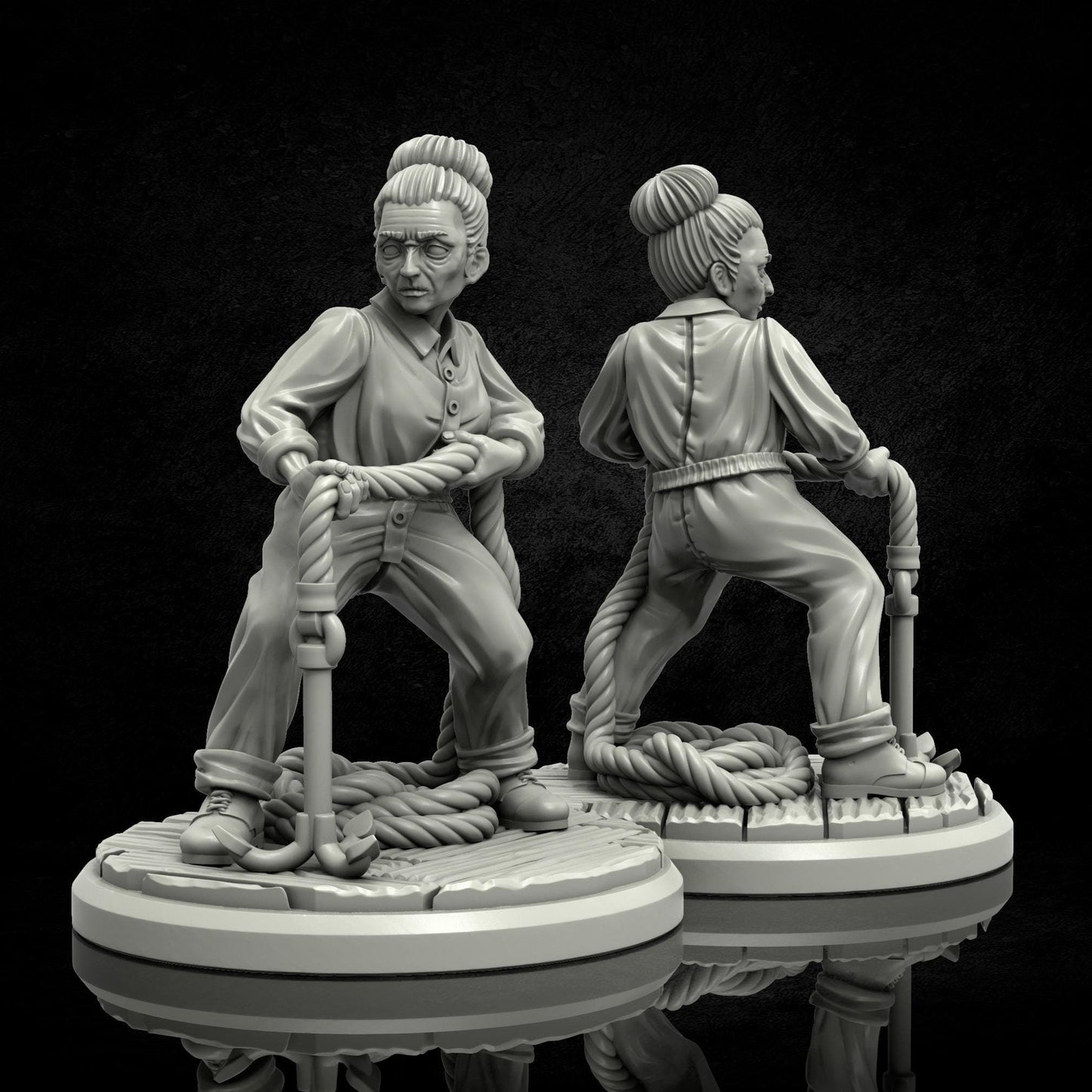 Fisherwoman Miniature - Adaevy Creations - 28mm / 32mm / 36mm