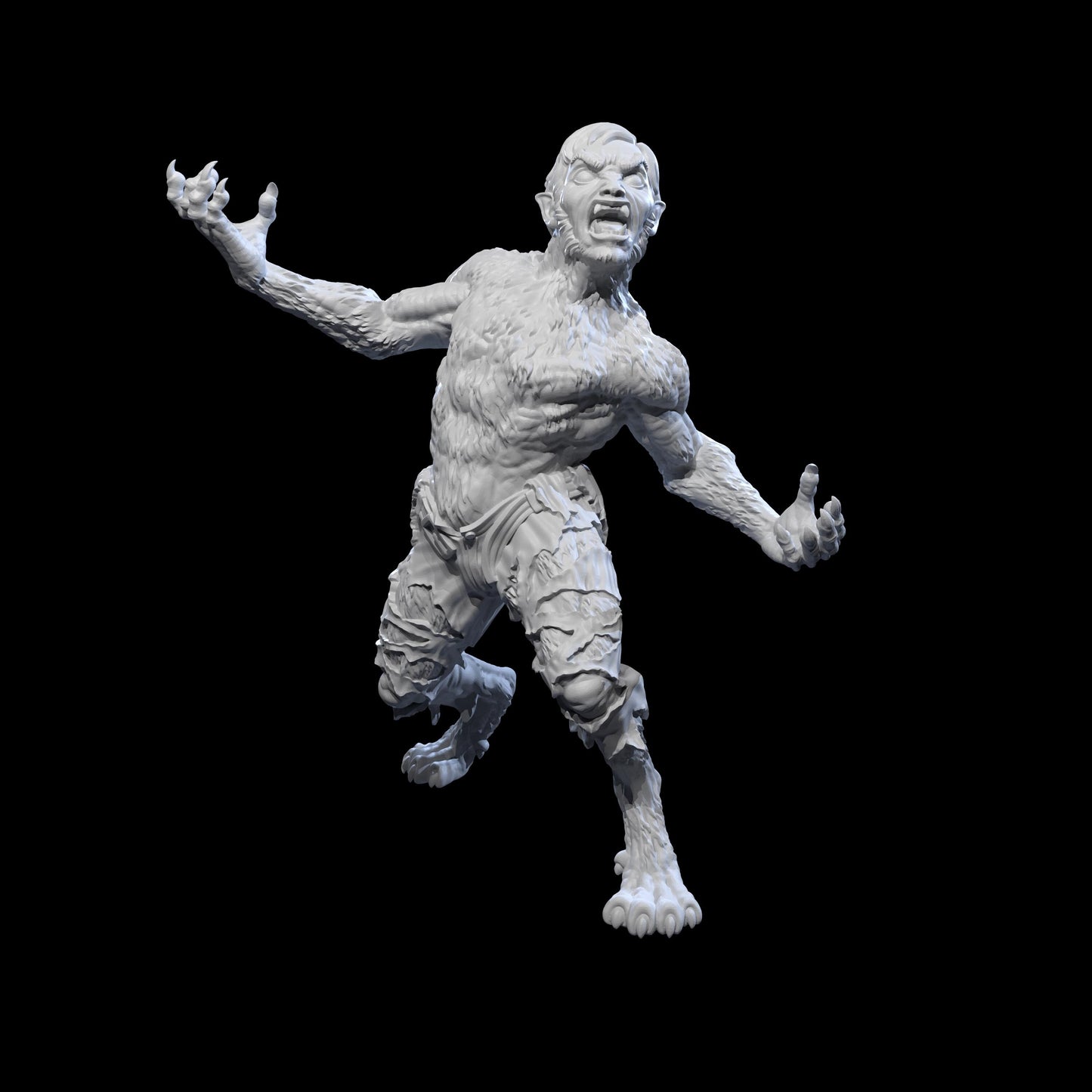 Werewolf Miniature (3 Phase Variations) - Adaevy Creations - 28mm / 32mm / 36mm