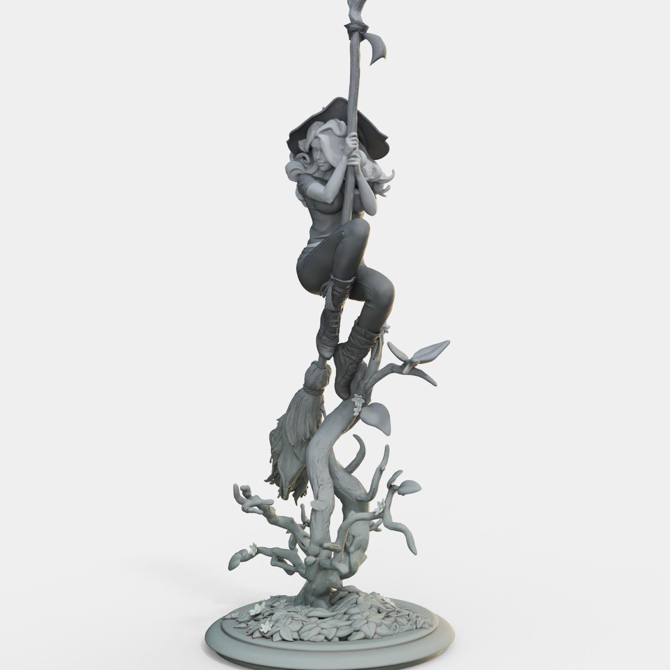 Bloodbound Witch Sarina Miniature (Standard, Hatless, & NSFW Variations) - Female Miniatures - 28mm / 32mm / 36mm / 75mm