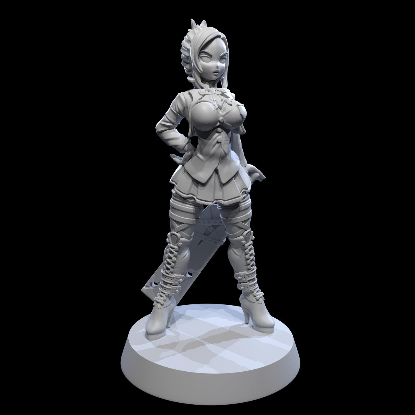Discipline Matron Miniature (Standard, Totem, & Beach Variations) - Juancho's Minis - 28mm / 32mm / 36mm / 75mm