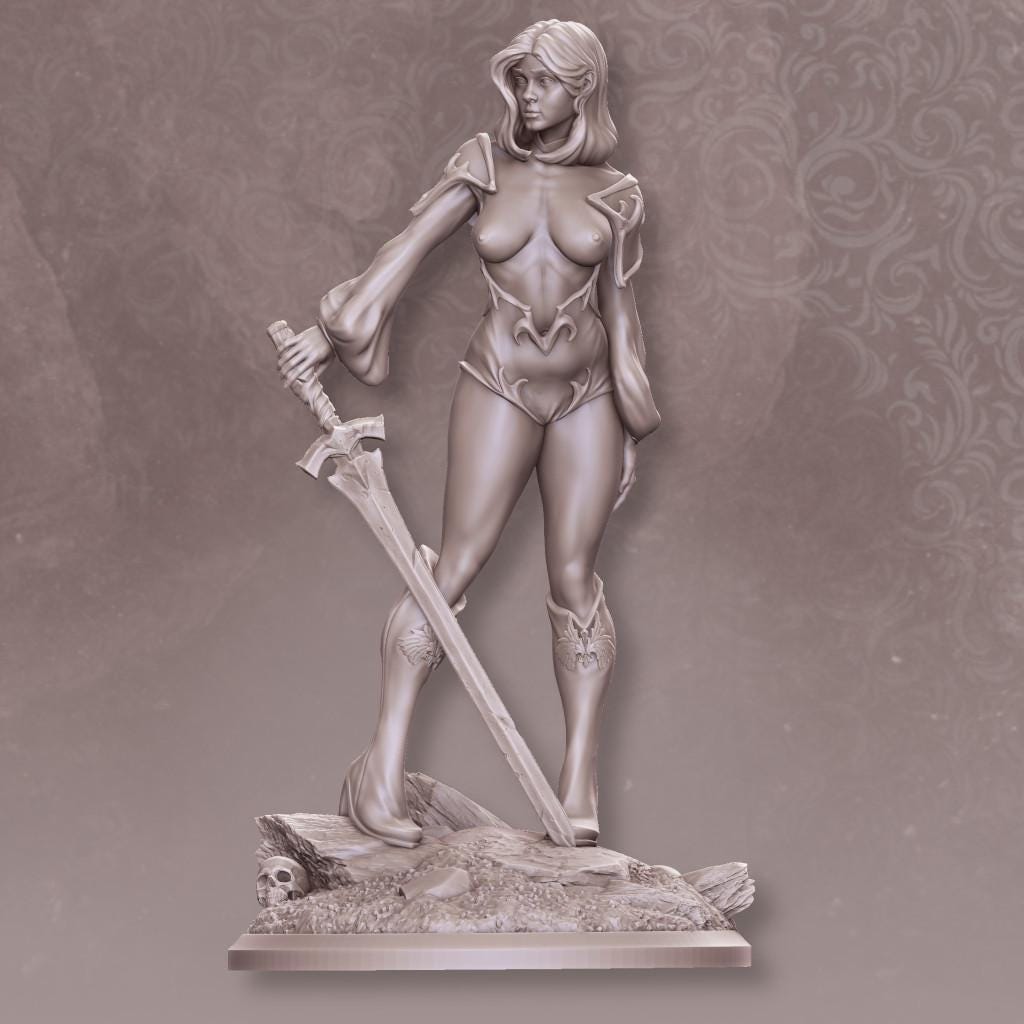 The Sword Dame - Nomad Sculpts - 28mm / 32mm / 36mm / 75mm