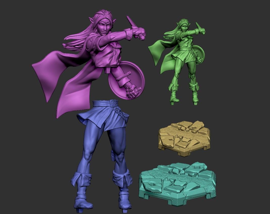 Lucia Miniature - DraGun Studios - 28mm / 32mm / 36mm / 75mm