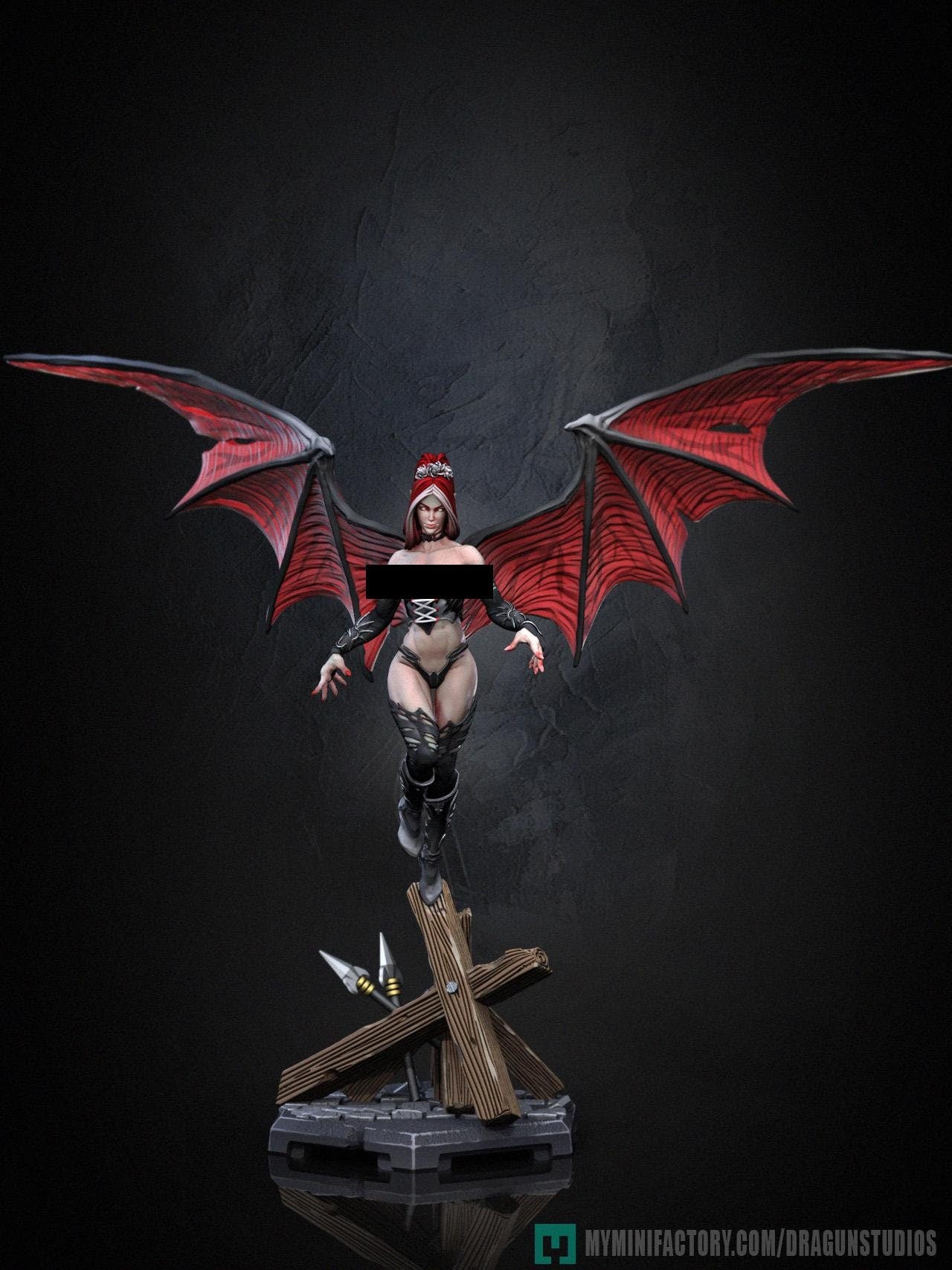Succubus Miniature - DraGun Studios - 80mm / 155mm